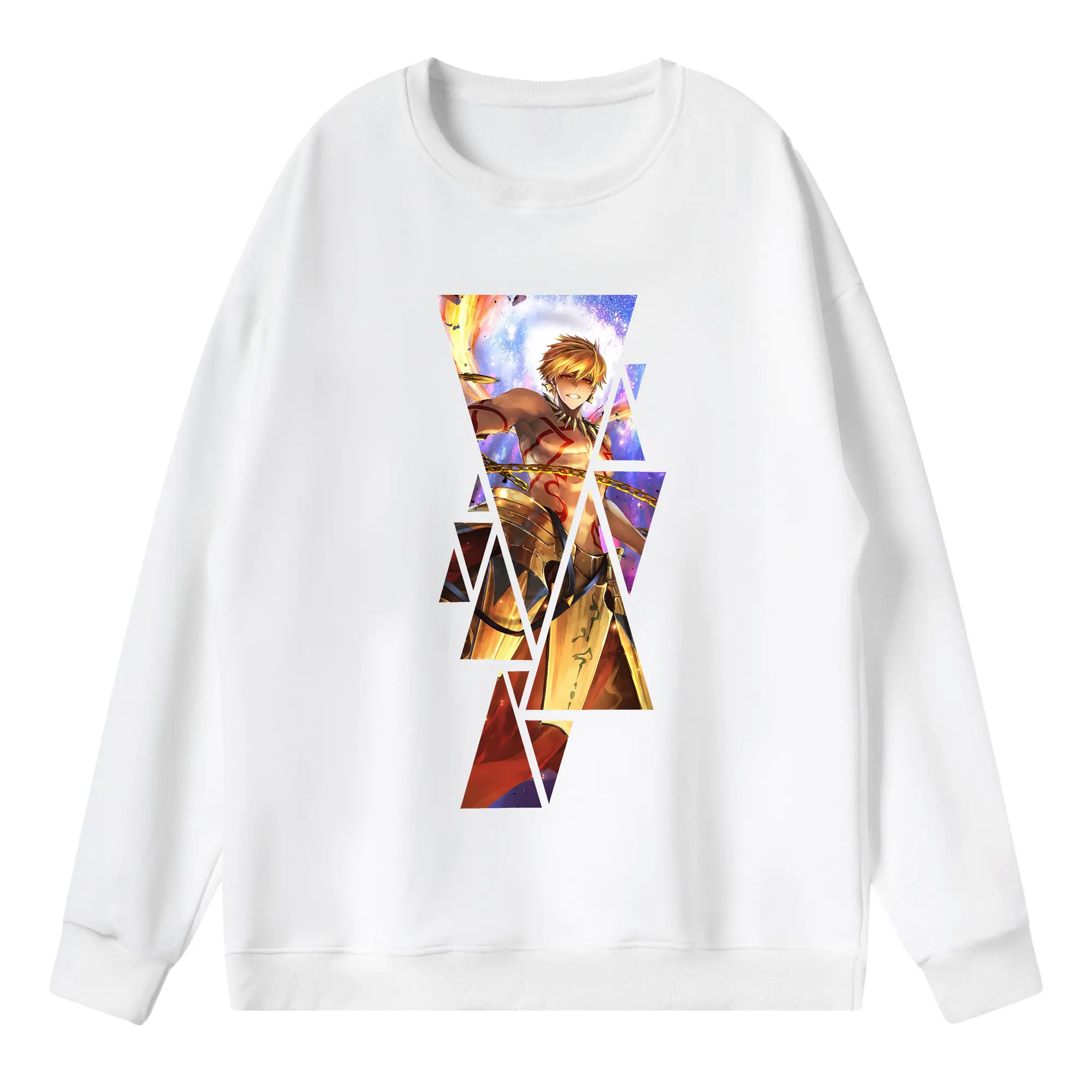 FGO グッズ,ギルガメッシュ - 薄手 クルーネック スウェット 裏毛260g · ポリエステル 春秋向け カジュアル 男女兼用 · トレーナー デイリー スポーツ 散歩に最適