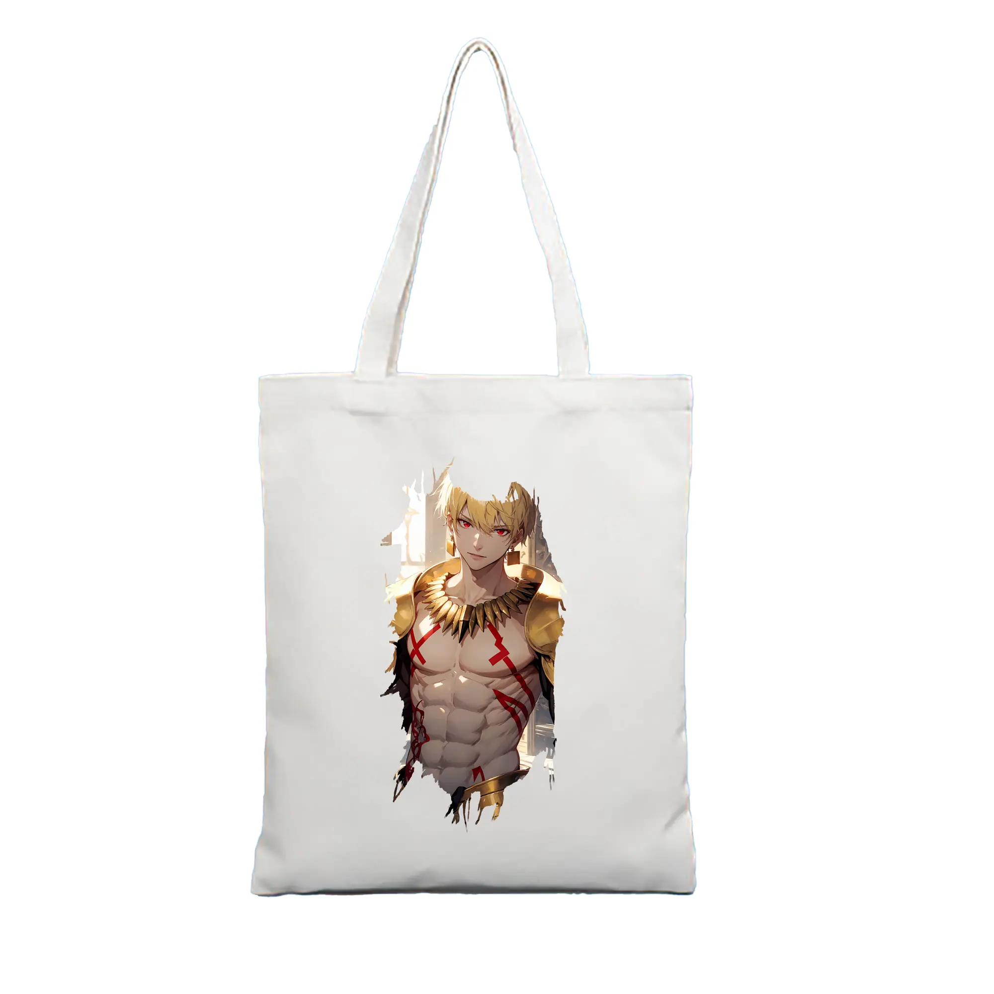 FGO グッズ,ギルガメッシュ - 縦型キャンバス手提げバッグ（トートバッグ） ・ キャンバス素材 ・ ショッピング用 ・ 軽量 丈夫 お手入れ簡単