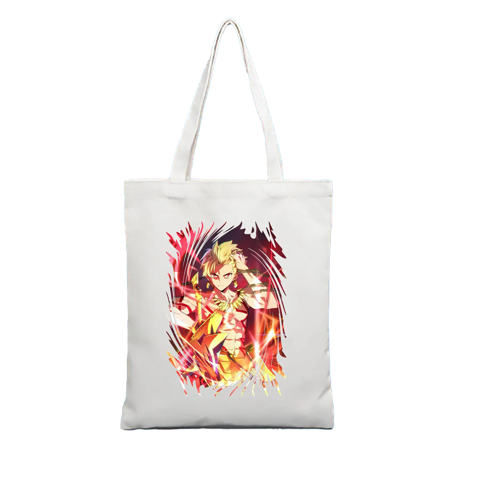 FGO グッズ,ギルガメッシュ - 縦型キャンバス手提げバッグ（トートバッグ） ・ キャンバス素材 ・ ショッピング用 ・ 軽量 丈夫 お手入れ簡単