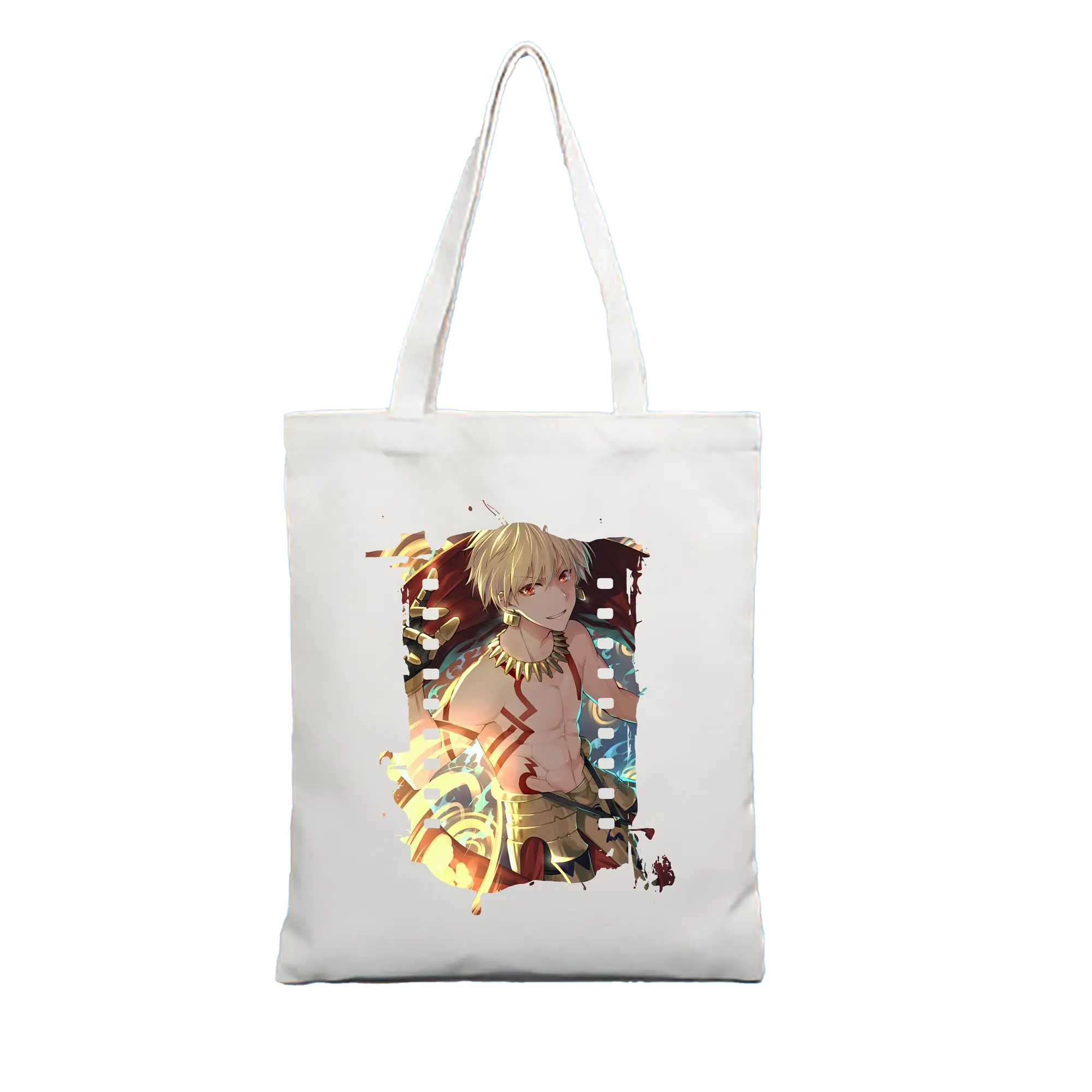 FGO グッズ,ギルガメッシュ - 縦型キャンバス手提げバッグ（トートバッグ） ・ キャンバス素材 ・ ショッピング用 ・ 軽量 丈夫 お手入れ簡単