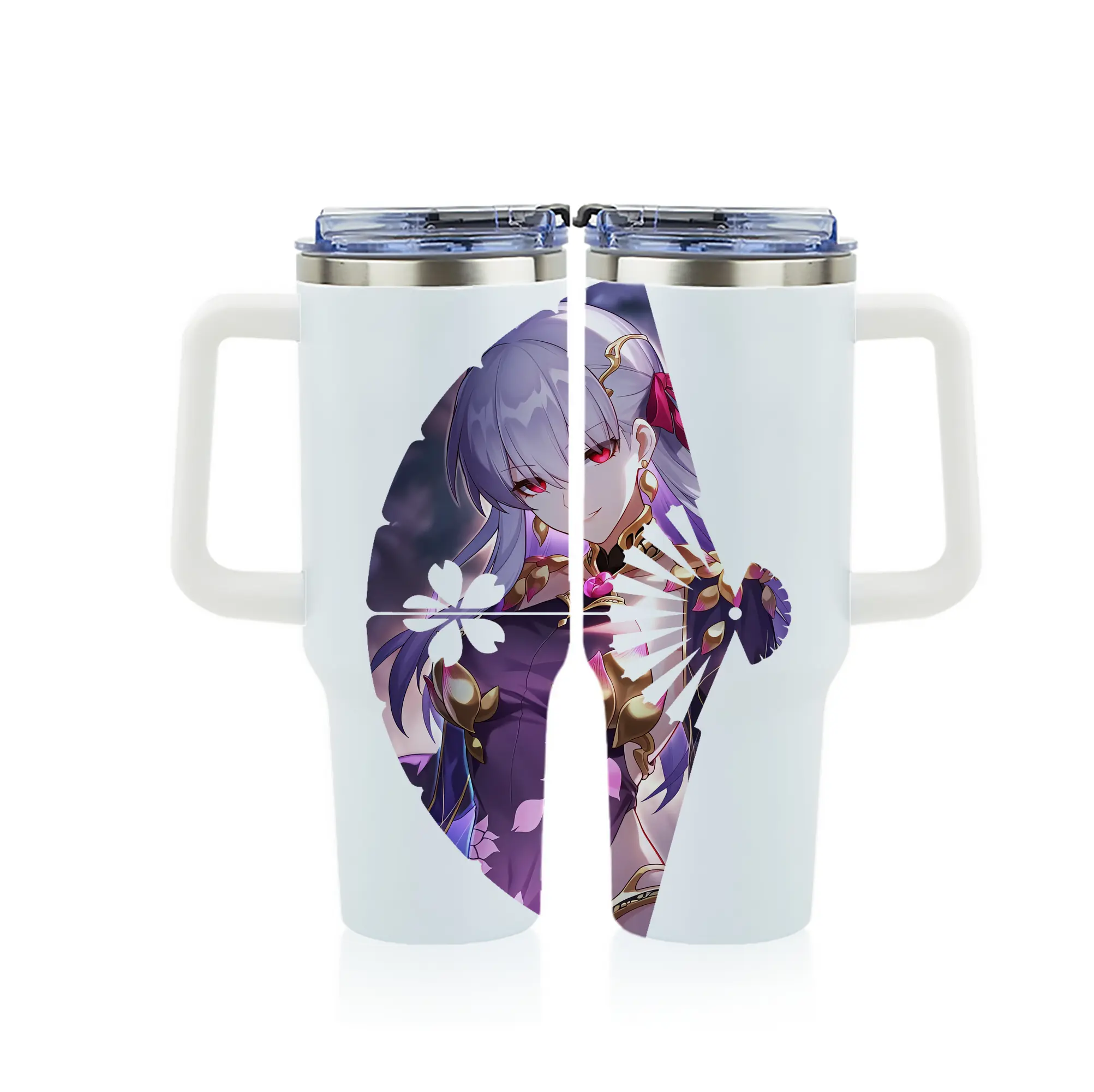 FGO グッズ,カーマ - 1200mL フルプリント車用タンブラー ・ 304ステンレス 内側 ・ 201ステンレス 外側 ・ 保温 保冷 ・ 通勤 ドライブ アウトドア用