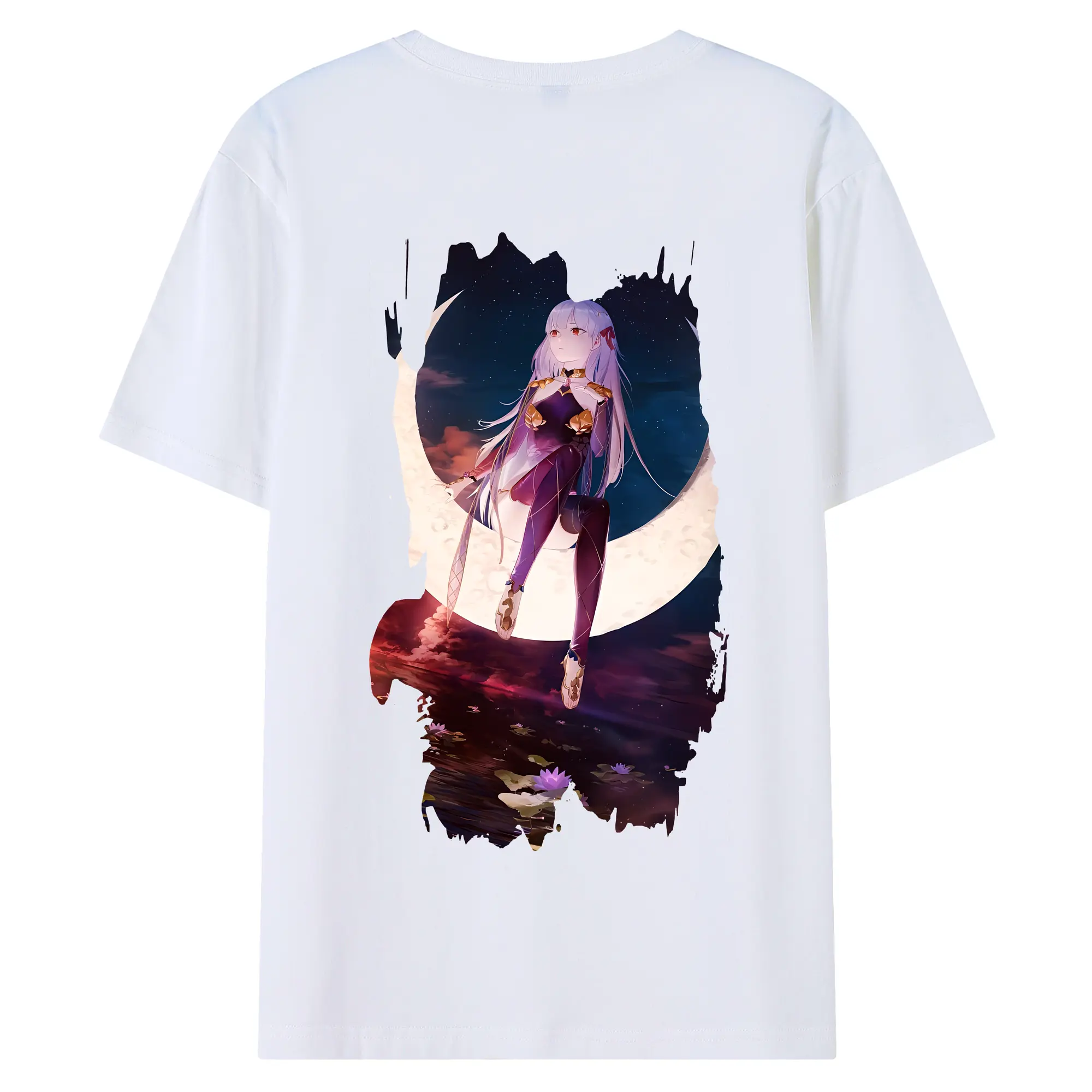 FGO グッズ,カーマ - 綿100％ 半袖Tシャツ ・ バックプリント ・ 快適 通気性 ・ 日常使い 散歩 スポーツ用