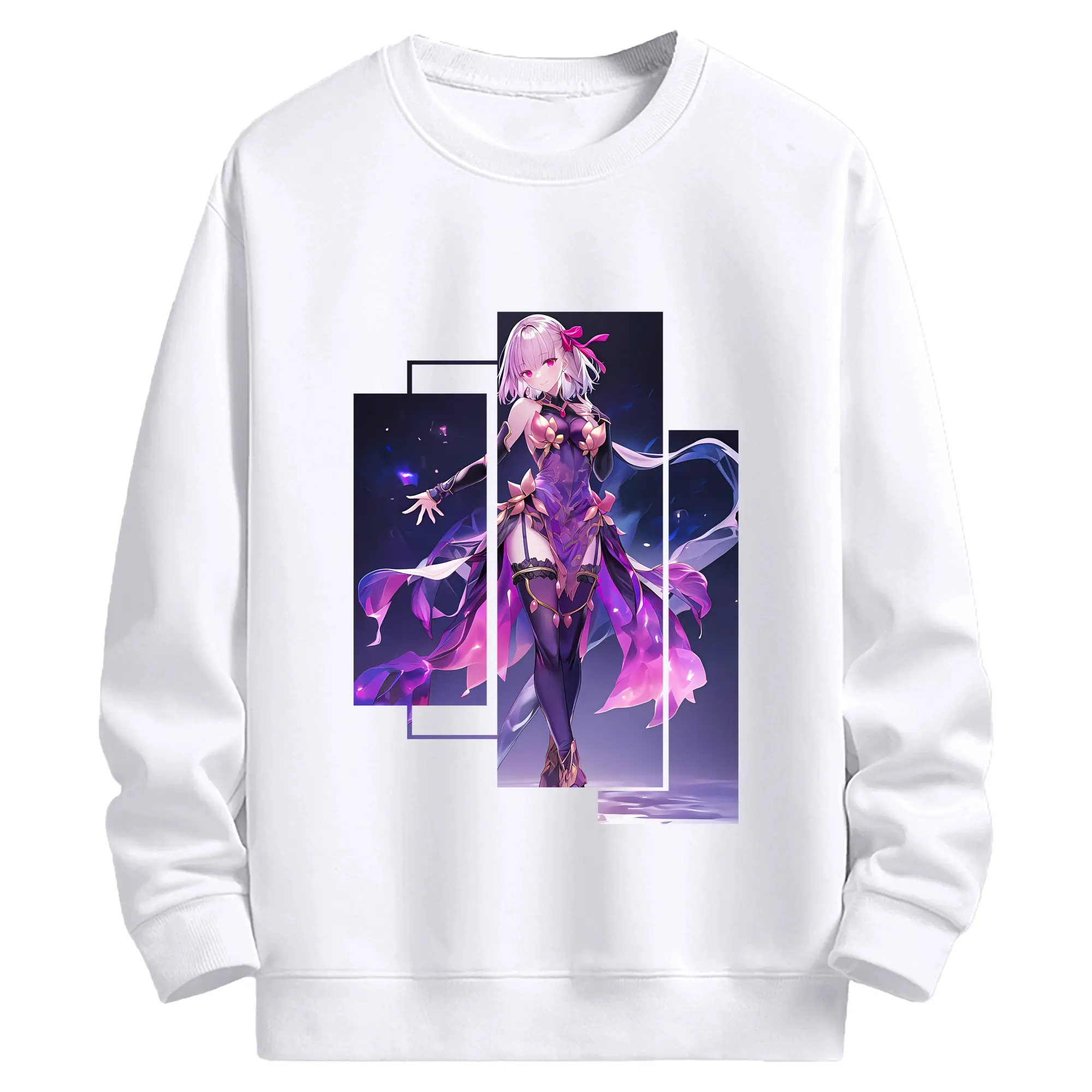 FGO グッズ,カーマ - 高品質 クルーネック スウェット ・ コットン59％ ポリエステル41％ ・ ユニセックス 長袖 トレーナー ・ カジュアル デイリー スポーツ 散歩用