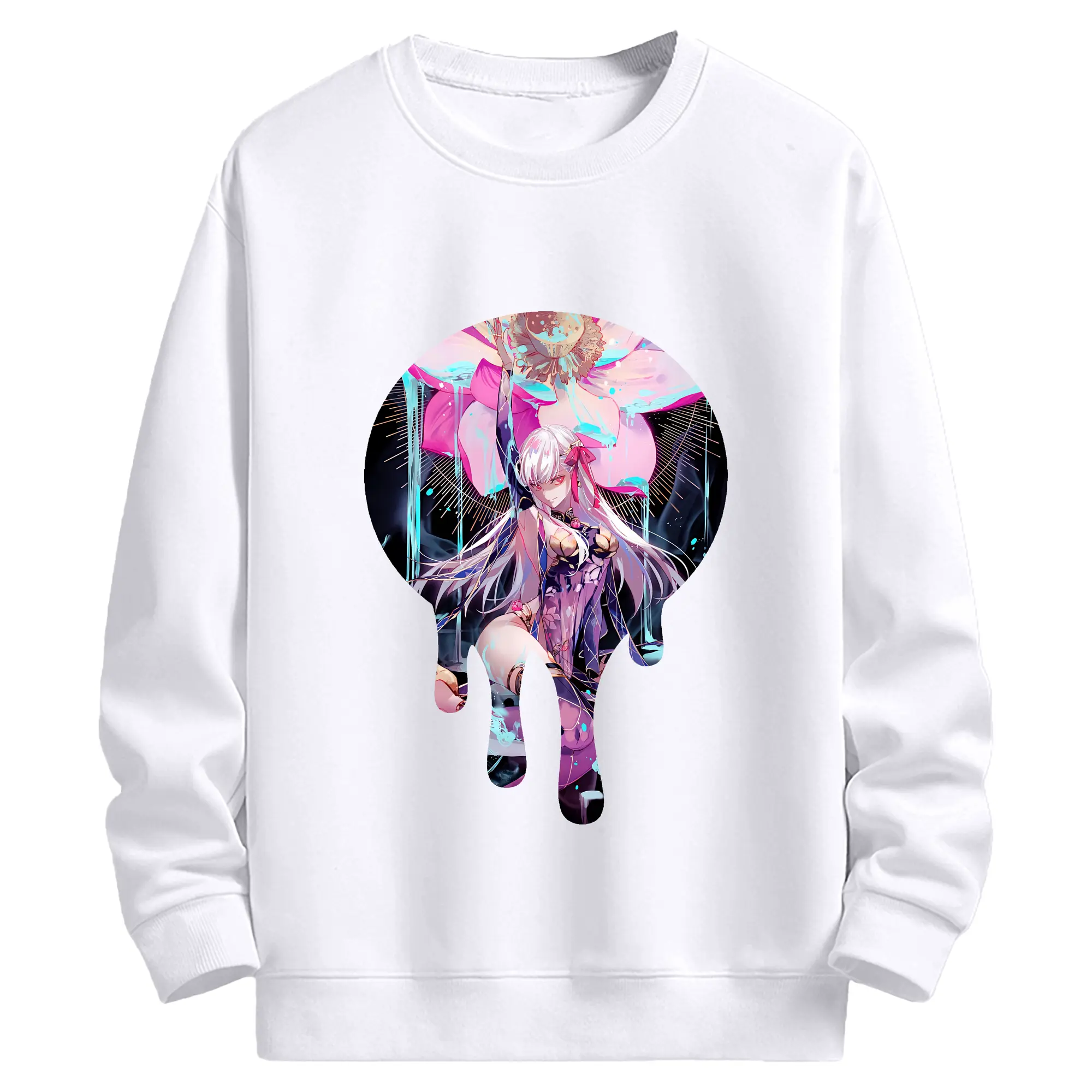 FGO グッズ,カーマ - 高品質 クルーネック スウェット ・ コットン59％ ポリエステル41％ ・ ユニセックス 長袖 トレーナー ・ カジュアル デイリー スポーツ 散歩用