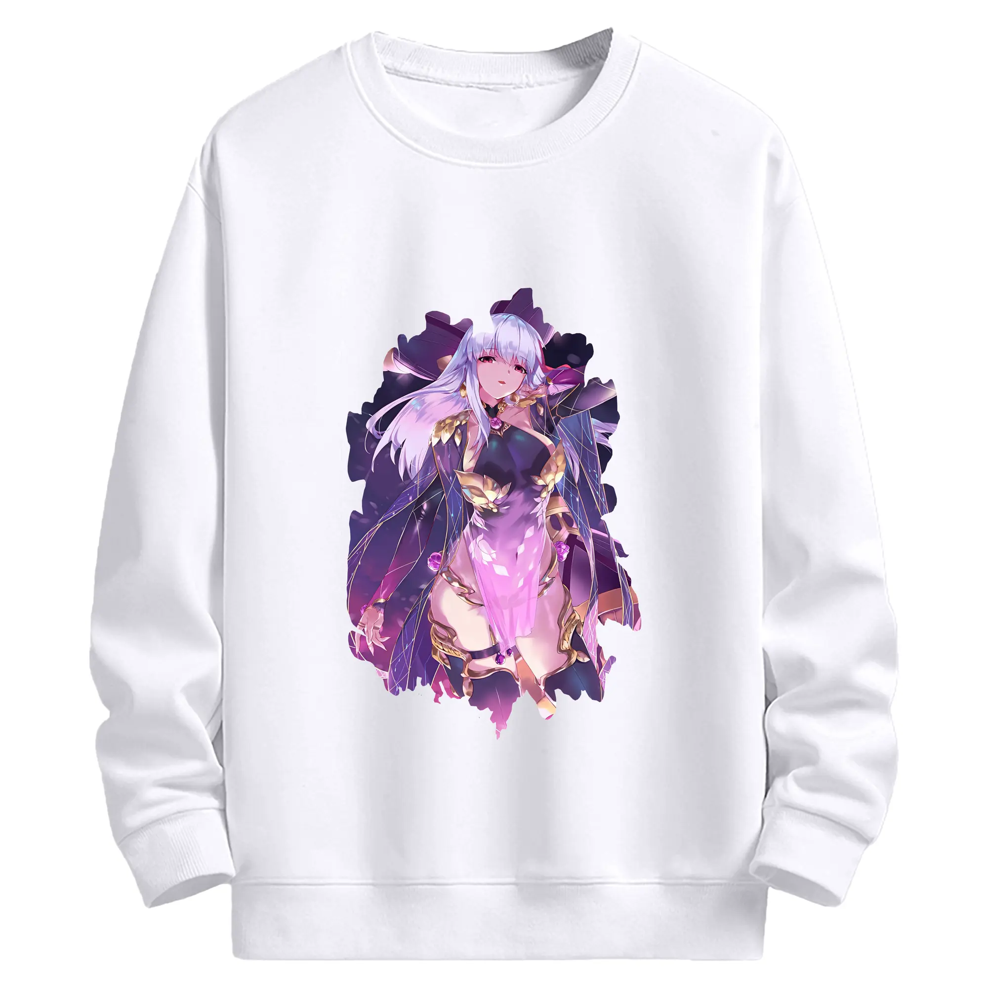 FGO グッズ,カーマ - 高品質 クルーネック スウェット ・ コットン59％ ポリエステル41％ ・ ユニセックス 長袖 トレーナー ・ カジュアル デイリー スポーツ 散歩用