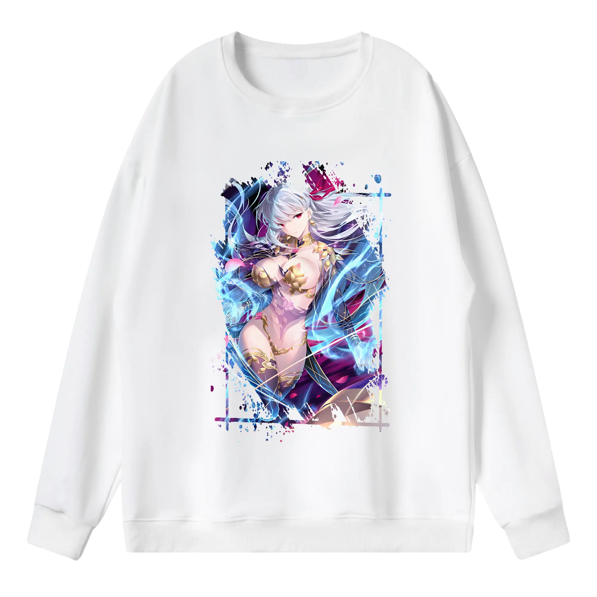 FGO グッズ,カーマ - 薄手 クルーネック スウェット 裏毛260g · ポリエステル 春秋向け カジュアル 男女兼用 · トレーナー デイリー スポーツ 散歩に最適