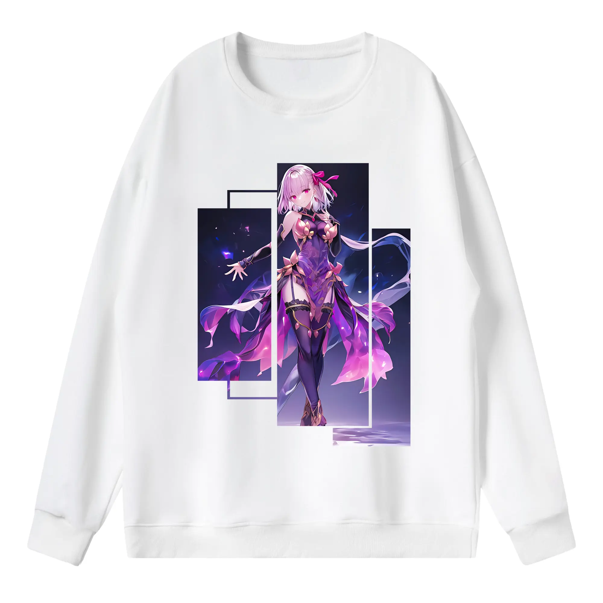 FGO グッズ,カーマ - 薄手 クルーネック スウェット 裏毛260g · ポリエステル 春秋向け カジュアル 男女兼用 · トレーナー デイリー スポーツ 散歩に最適