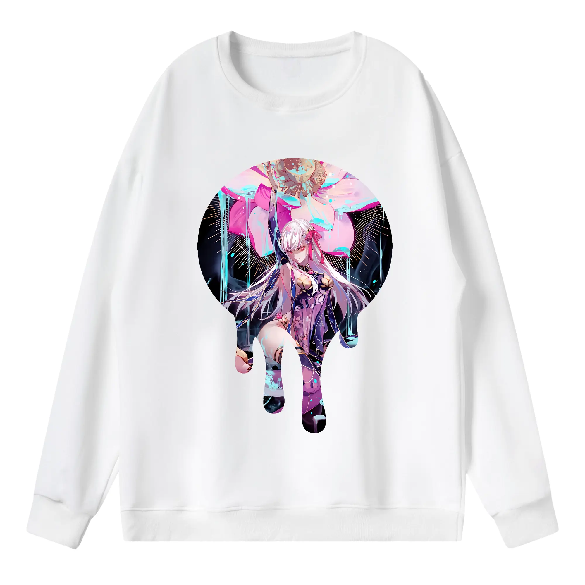 FGO グッズ,カーマ - 薄手 クルーネック スウェット 裏毛260g · ポリエステル 春秋向け カジュアル 男女兼用 · トレーナー デイリー スポーツ 散歩に最適