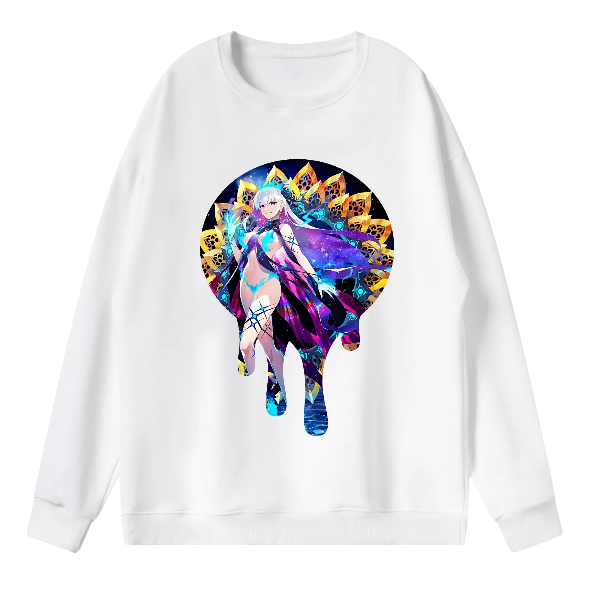 FGO グッズ,カーマ - 薄手 クルーネック スウェット 裏毛260g · ポリエステル 春秋向け カジュアル 男女兼用 · トレーナー デイリー スポーツ 散歩に最適