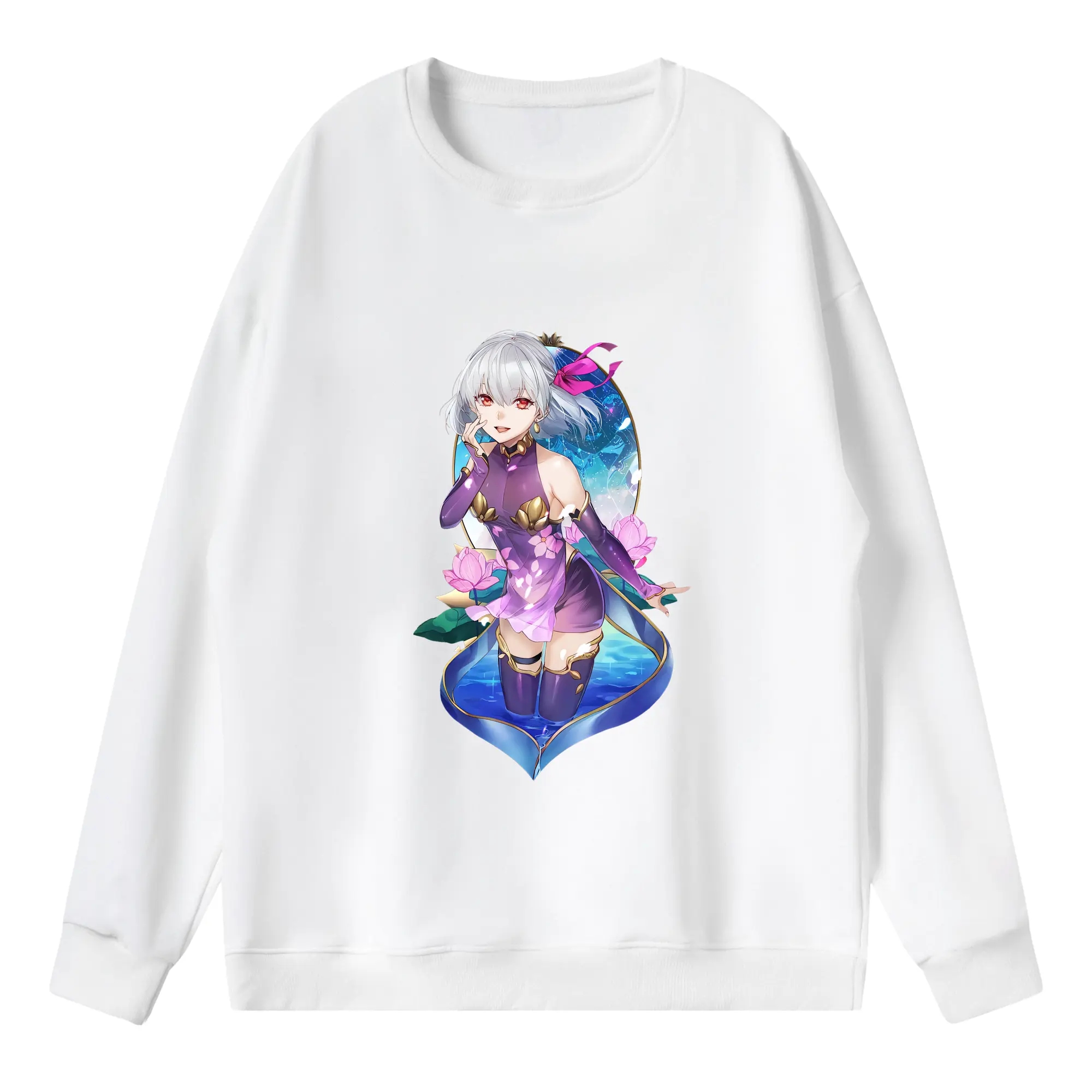 FGO グッズ,カーマ - 薄手 クルーネック スウェット 裏毛260g · ポリエステル 春秋向け カジュアル 男女兼用 · トレーナー デイリー スポーツ 散歩に最適