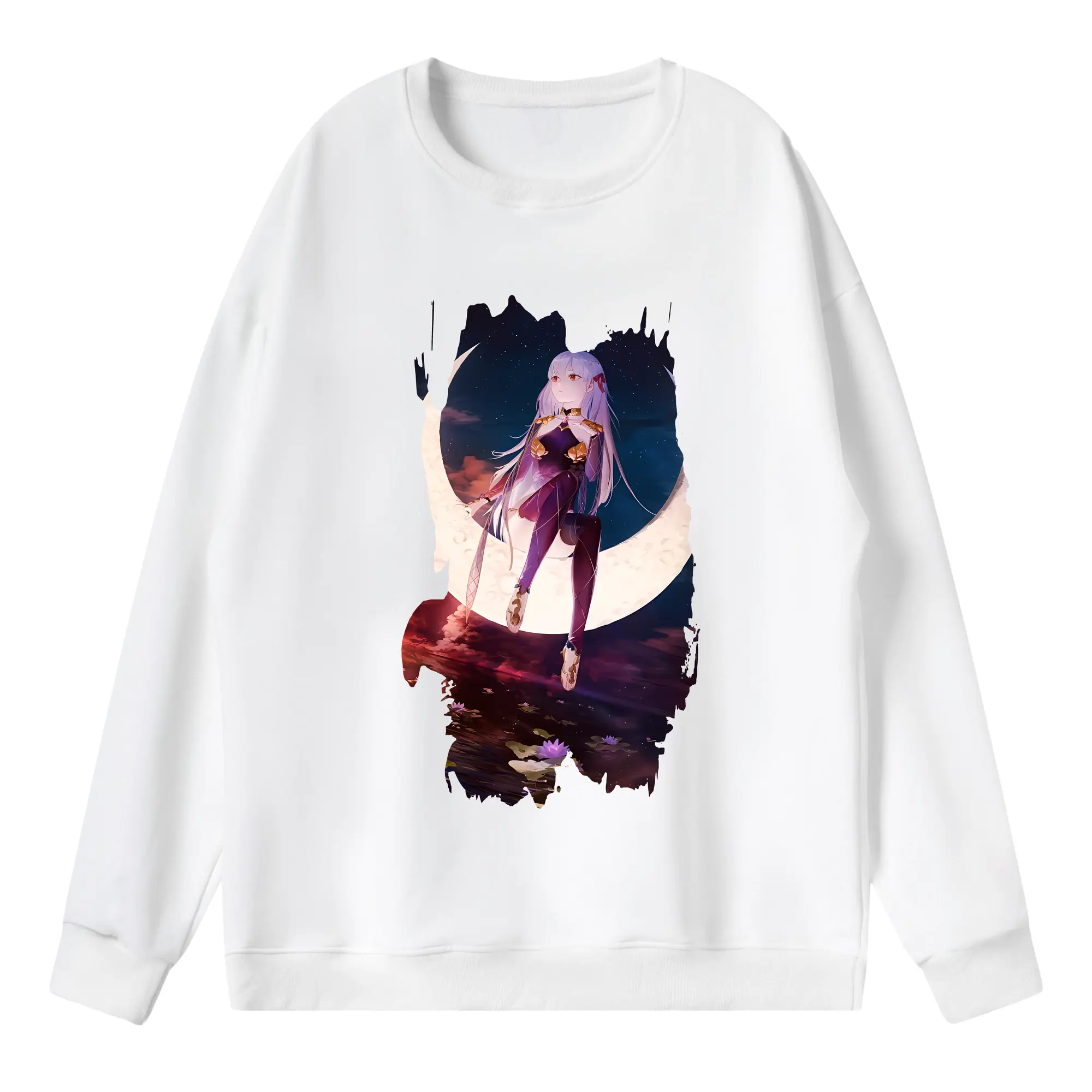 FGO グッズ,カーマ - 薄手 クルーネック スウェット 裏毛260g · ポリエステル 春秋向け カジュアル 男女兼用 · トレーナー デイリー スポーツ 散歩に最適