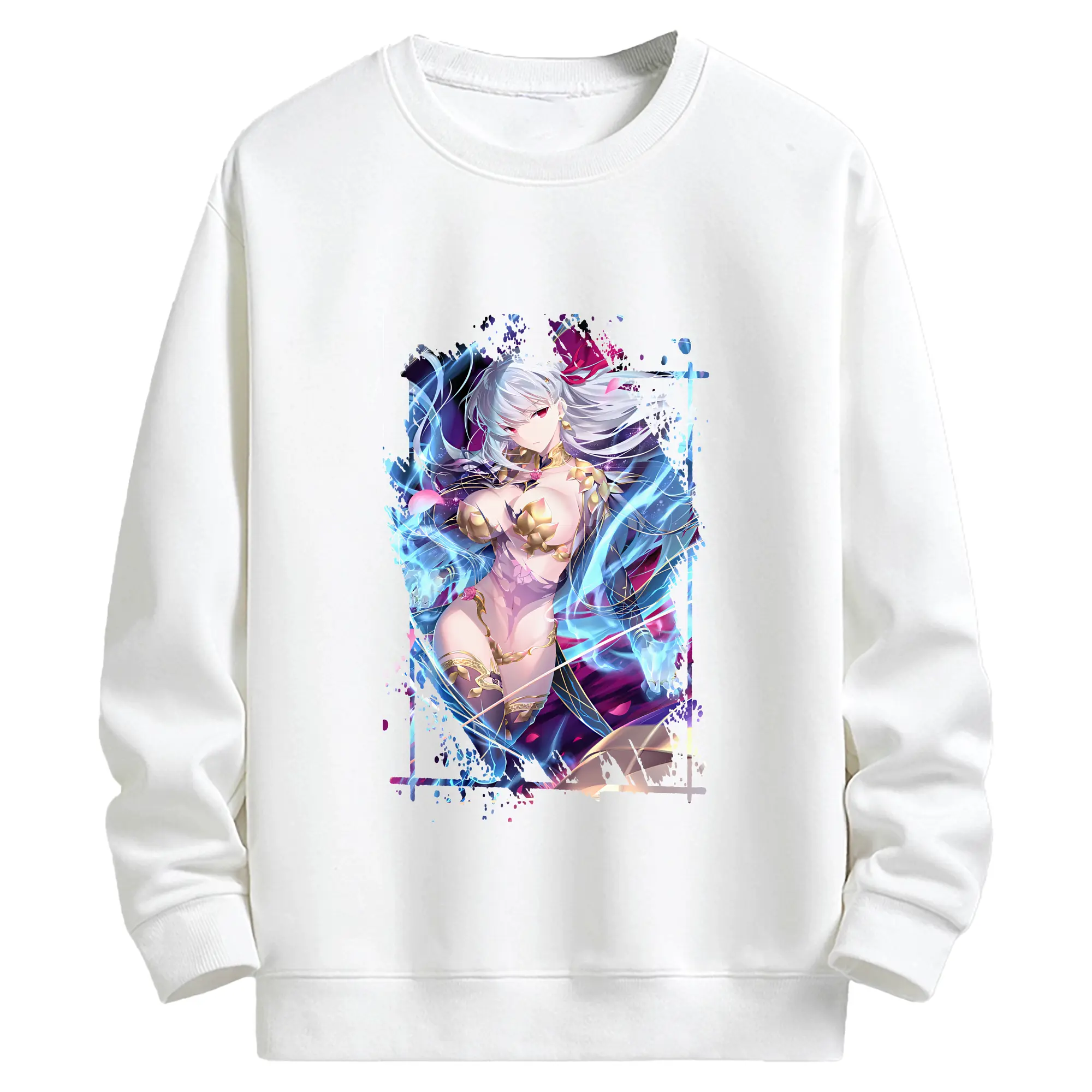 FGO グッズ,カーマ - キッズ クルーネックスウェットシャツ ・ フロントプリント ・ 綿80％ ポリエステル20％ ・ 快適 通学 スポーツ 日常使い お散歩用