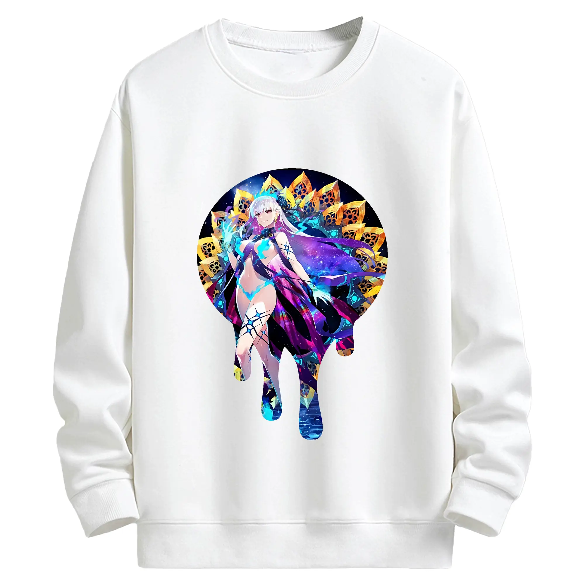 FGO グッズ,カーマ - キッズ クルーネックスウェットシャツ ・ フロントプリント ・ 綿80％ ポリエステル20％ ・ 快適 通学 スポーツ 日常使い お散歩用