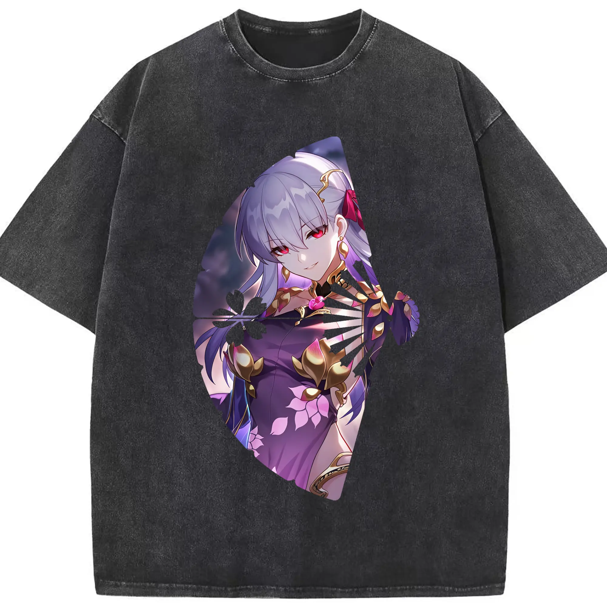 FGO グッズ,カーマ - 綿100％ ヴィンテージ風 半袖Tシャツ ・ フロントプリント ・ 柔らか肌触り ・ 通気性 快適 ・ スポーツ カジュアル 外出用