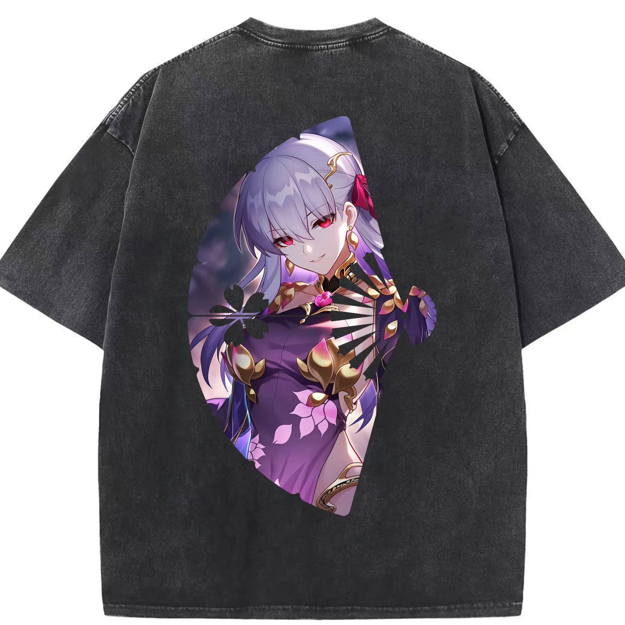 FGO グッズ,カーマ - 綿100％ ヴィンテージ風 半袖Tシャツ ・ 背面プリント ・ 柔らか肌触り ・ 通気性 快適 ・ スポーツ カジュアル 外出用
