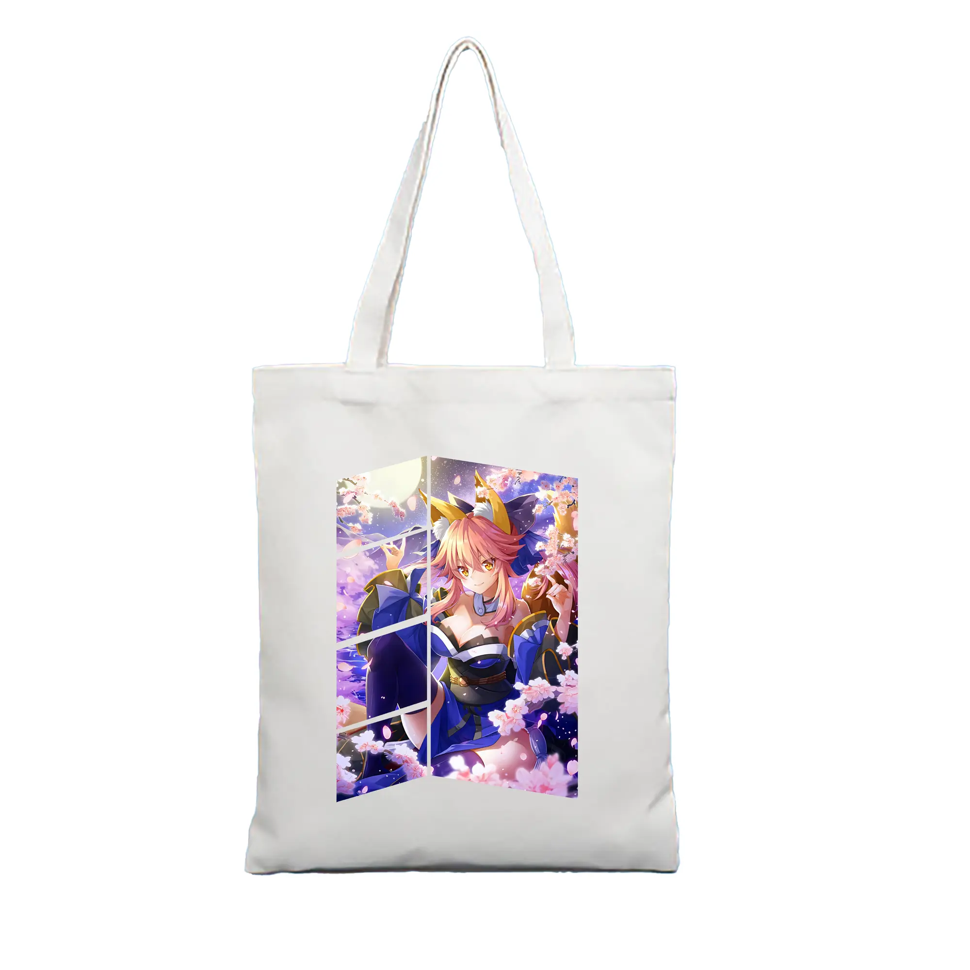 FGO グッズ,玉藻の前 - 縦型キャンバス手提げバッグ（トートバッグ） ・ キャンバス素材 ・ ショッピング用 ・ 軽量 丈夫 お手入れ簡単