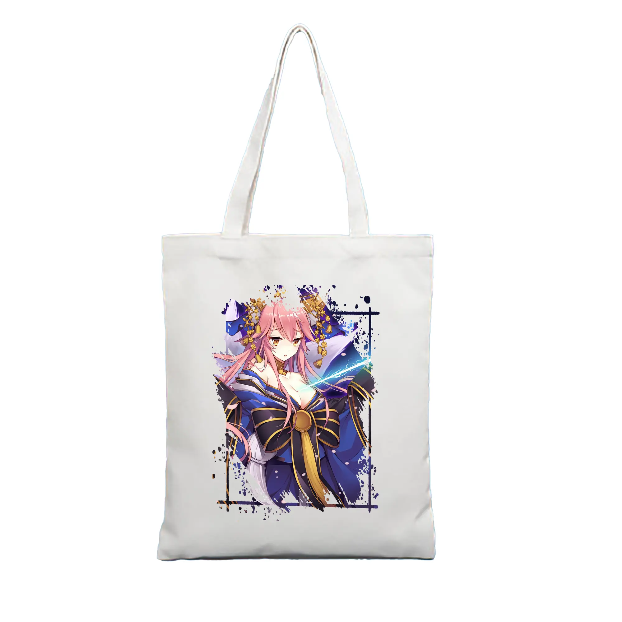 FGO グッズ,玉藻の前 - 縦型キャンバス手提げバッグ（トートバッグ） ・ キャンバス素材 ・ ショッピング用 ・ 軽量 丈夫 お手入れ簡単