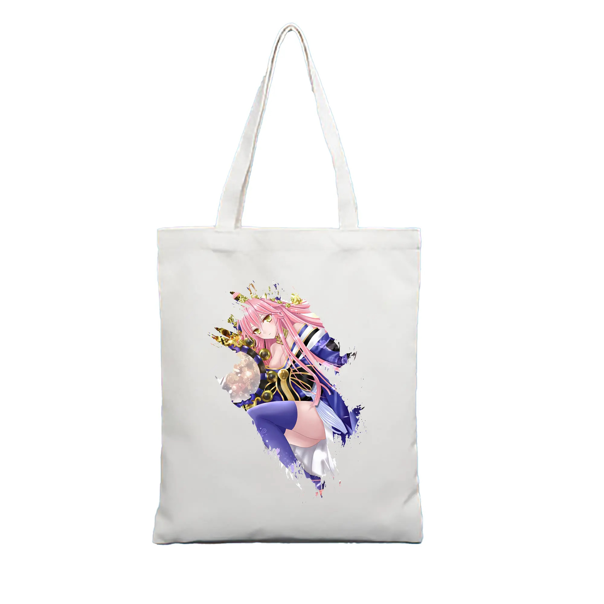 FGO グッズ,玉藻の前 - 縦型キャンバス手提げバッグ（トートバッグ） ・ キャンバス素材 ・ ショッピング用 ・ 軽量 丈夫 お手入れ簡単