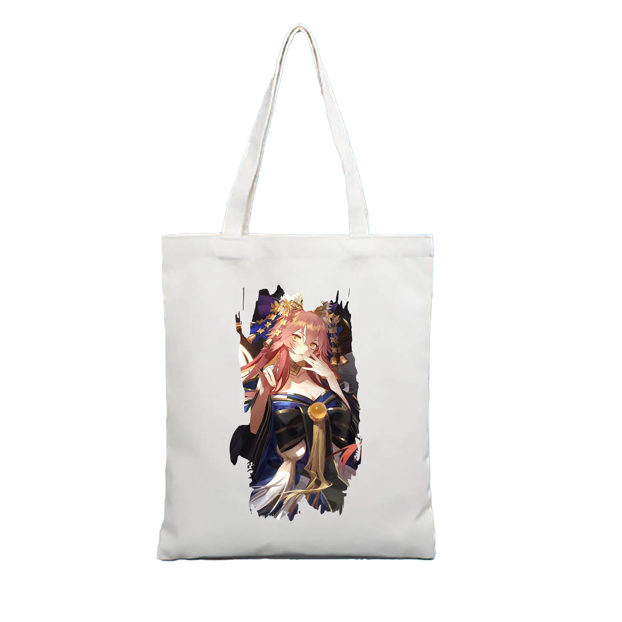 FGO グッズ,玉藻の前 - 縦型キャンバス手提げバッグ（トートバッグ） ・ キャンバス素材 ・ ショッピング用 ・ 軽量 丈夫 お手入れ簡単