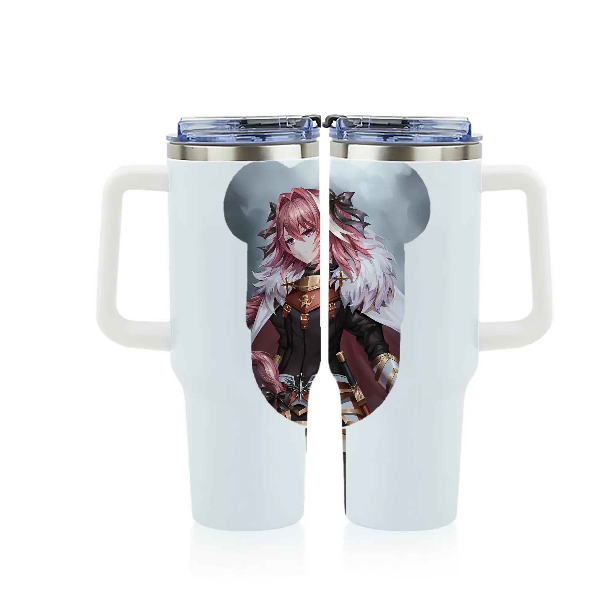 FGO グッズ,アストルフォ - 1200mL フルプリント車用タンブラー ・ 304ステンレス 内側 ・ 201ステンレス 外側 ・ 保温 保冷 ・ 通勤 ドライブ アウトドア用