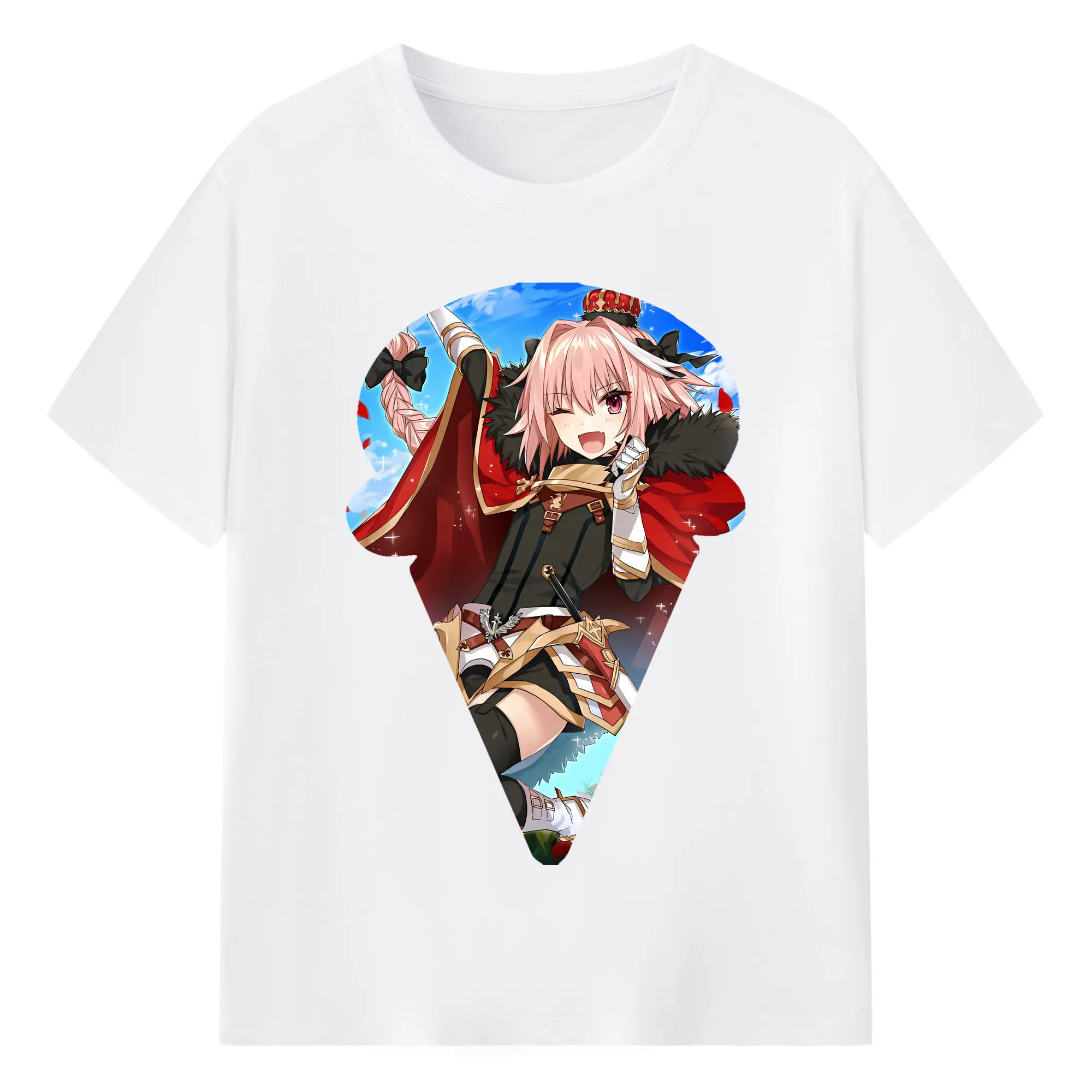 FGO グッズ,アストルフォ - 綿100％ 半袖Tシャツ ・ フロントプリント ・ 快適 通気性 ・ 日常使い 散歩 スポーツ用