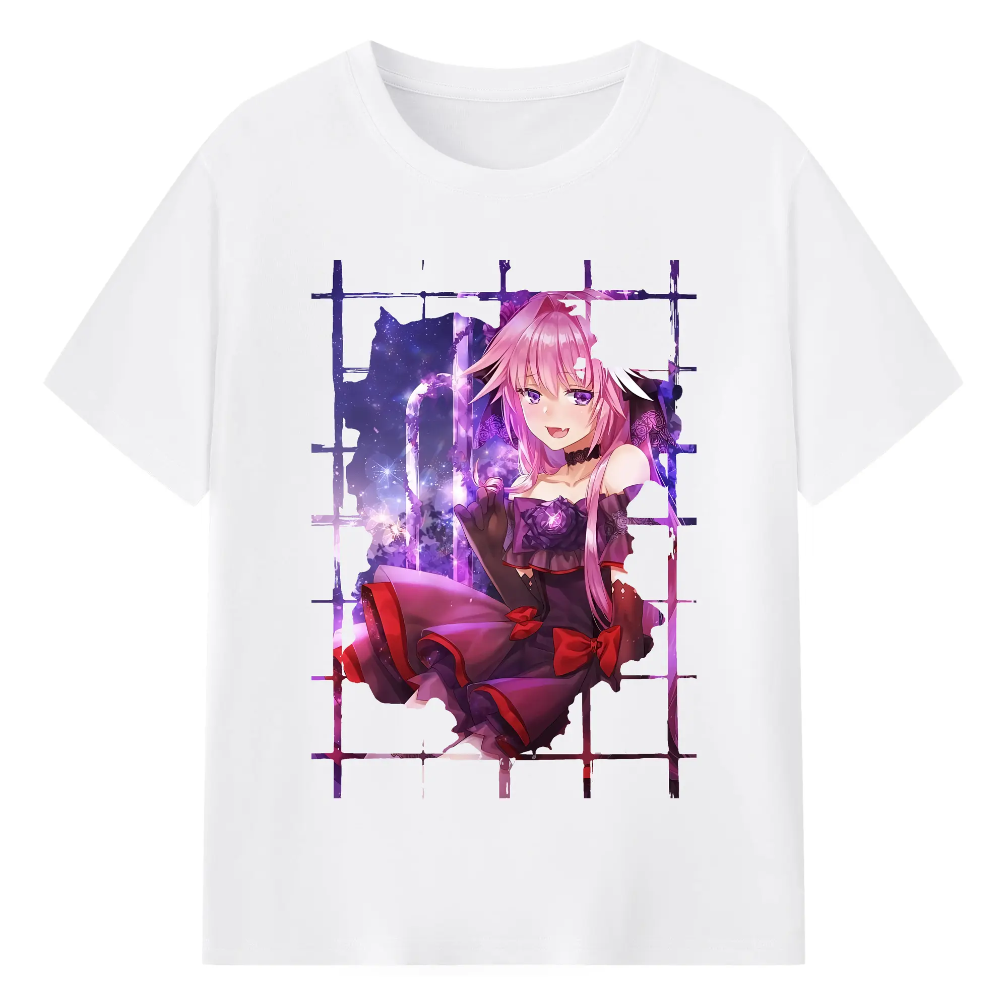 FGO グッズ,アストルフォ - 綿100％ 半袖Tシャツ ・ フロントプリント ・ 快適 通気性 ・ 日常使い 散歩 スポーツ用
