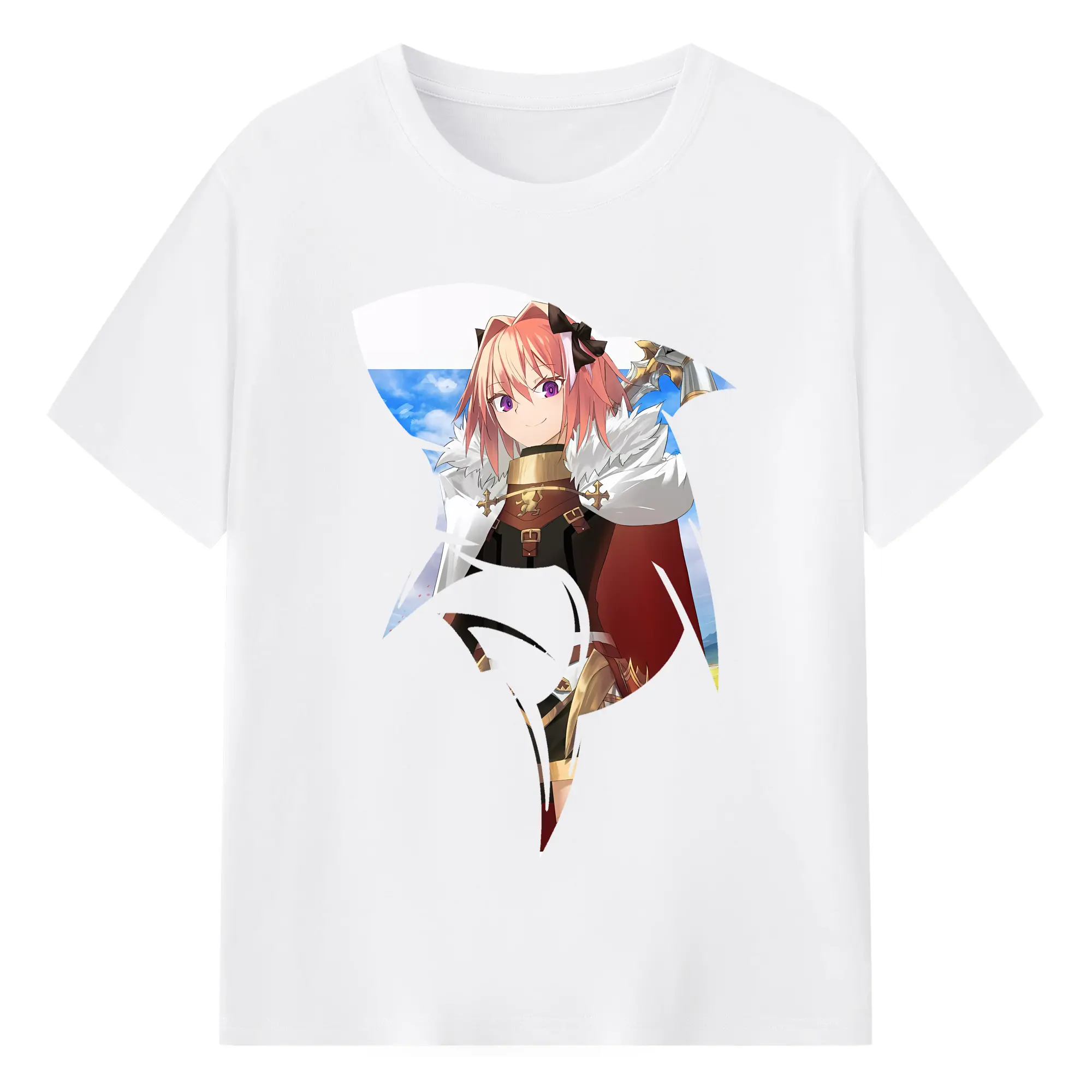FGO グッズ,アストルフォ - 綿100％ 半袖Tシャツ ・ フロントプリント ・ 快適 通気性 ・ 日常使い 散歩 スポーツ用