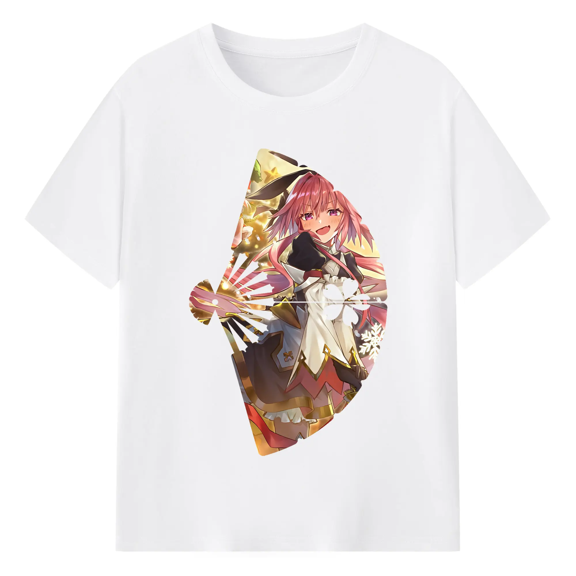 FGO グッズ,アストルフォ - 綿100％ 半袖Tシャツ ・ フロントプリント ・ 快適 通気性 ・ 日常使い 散歩 スポーツ用