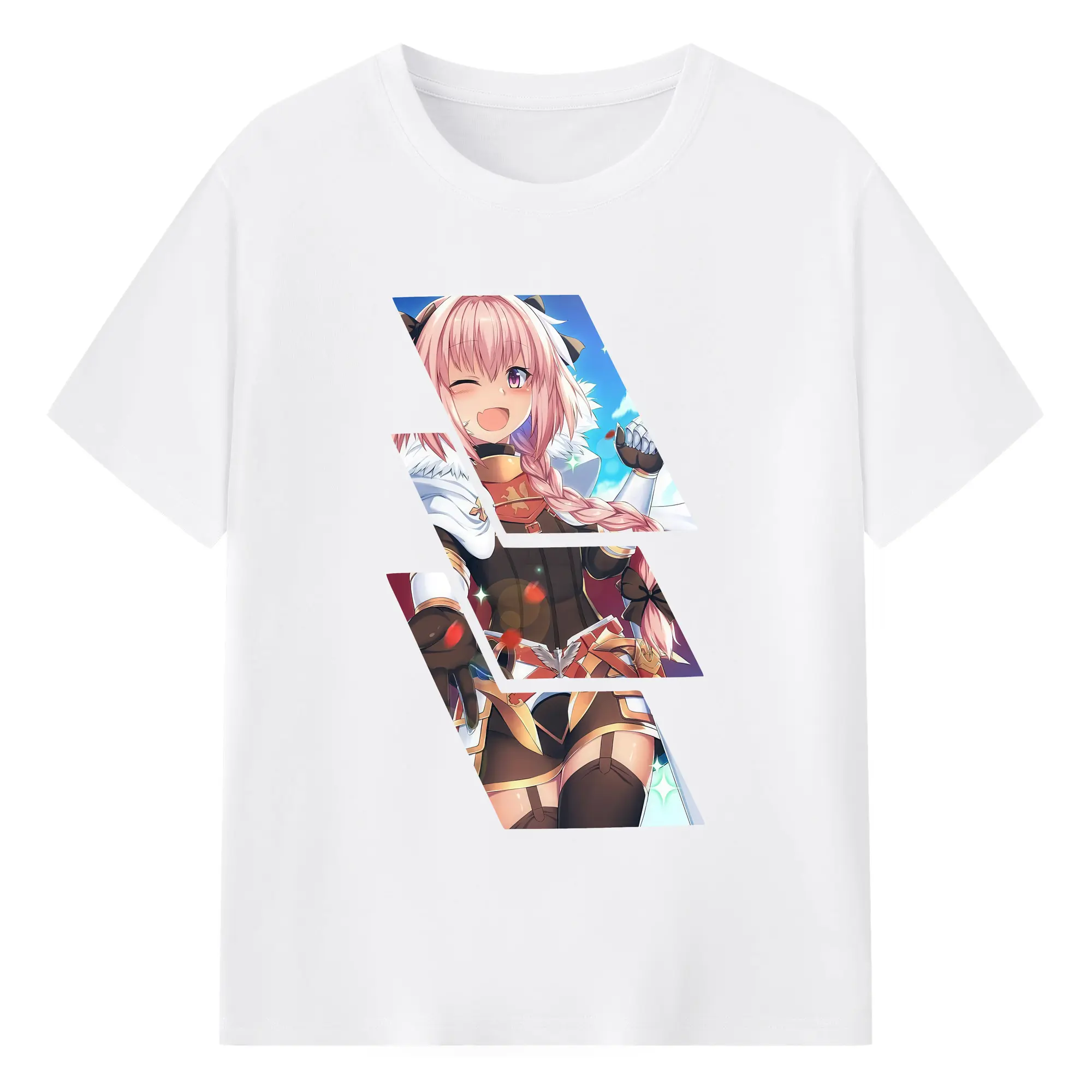 FGO グッズ,アストルフォ - 綿100％ 半袖Tシャツ ・ フロントプリント ・ 快適 通気性 ・ 日常使い 散歩 スポーツ用