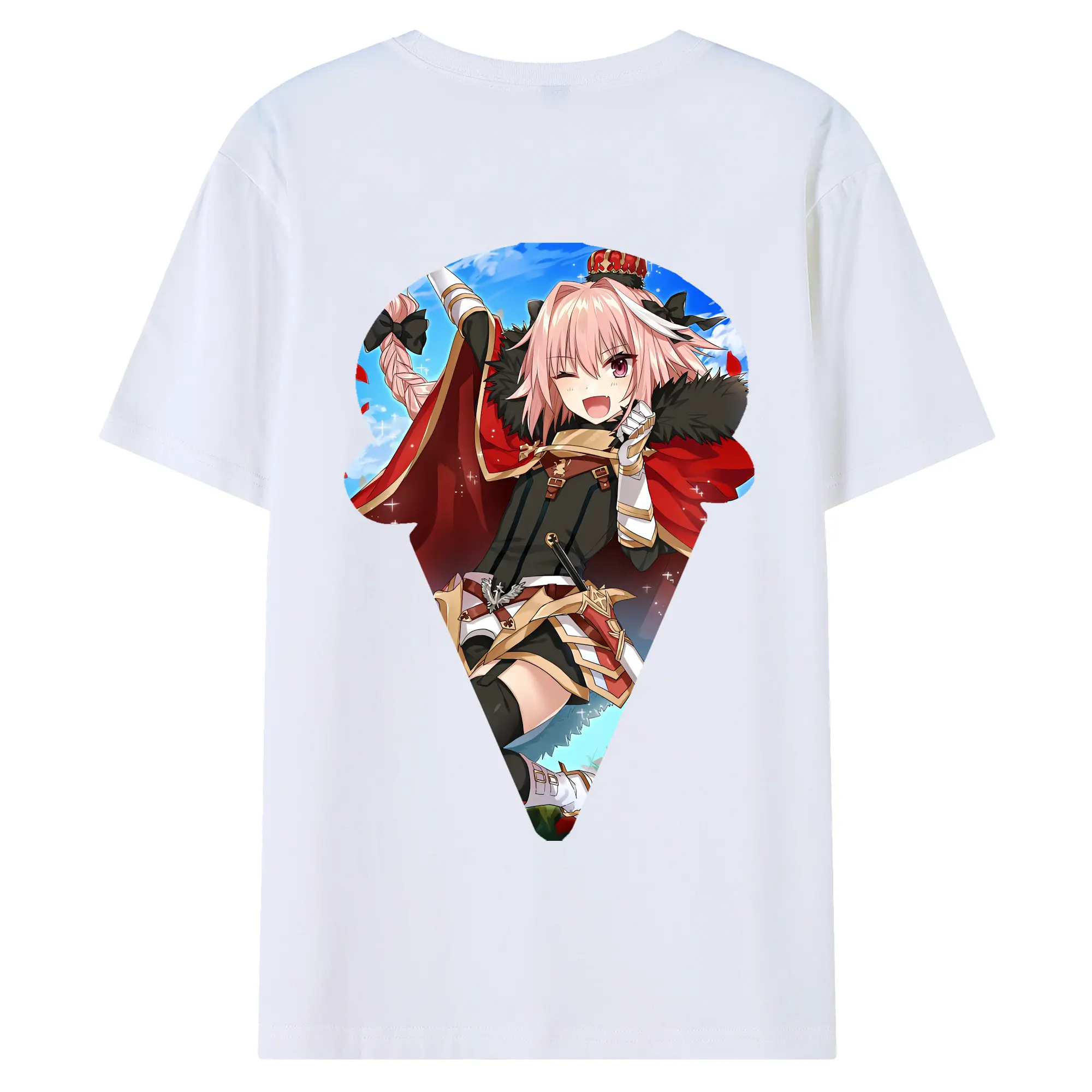 FGO グッズ,アストルフォ - 綿100％ 半袖Tシャツ ・ バックプリント ・ 快適 通気性 ・ 日常使い 散歩 スポーツ用