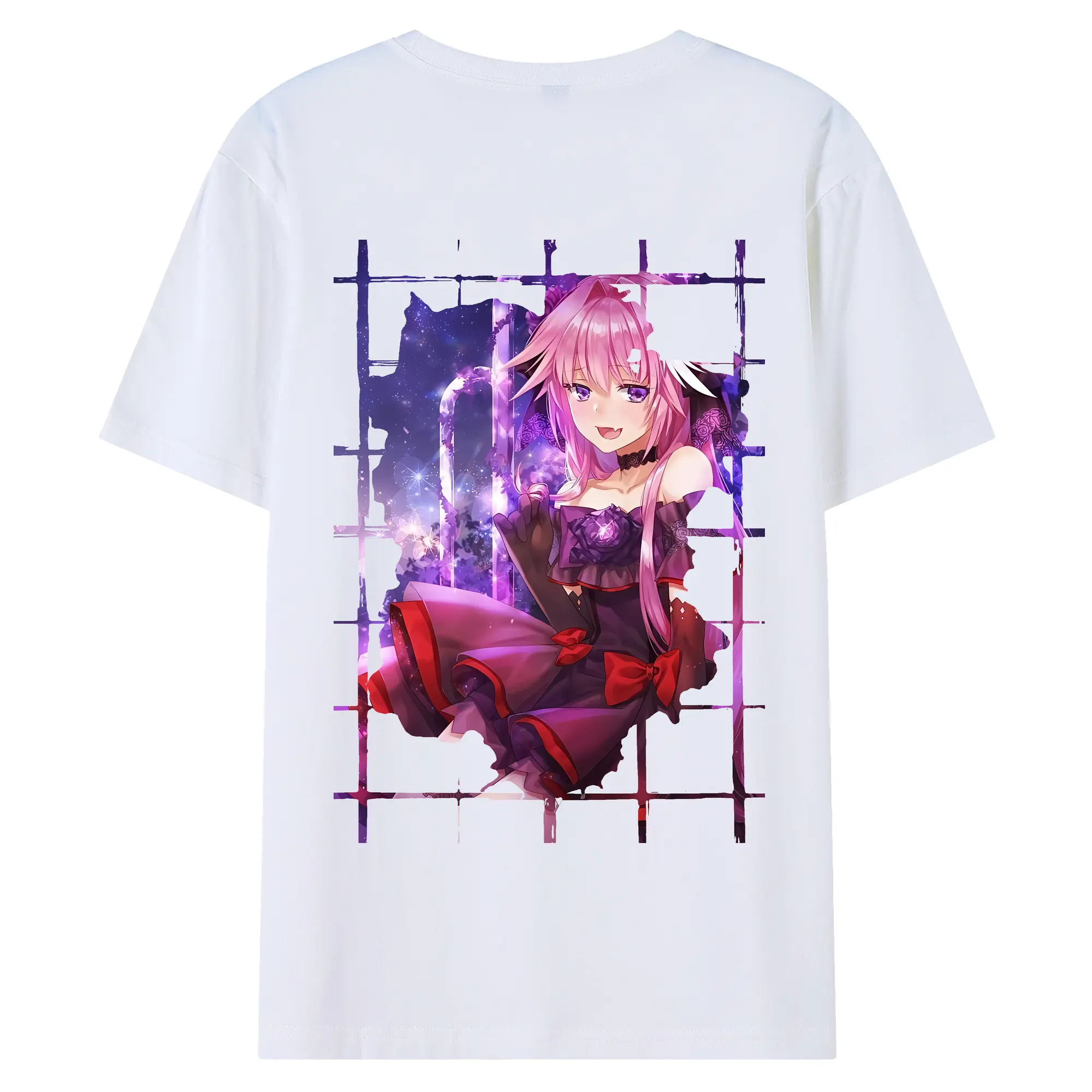 FGO グッズ,アストルフォ - 綿100％ 半袖Tシャツ ・ バックプリント ・ 快適 通気性 ・ 日常使い 散歩 スポーツ用