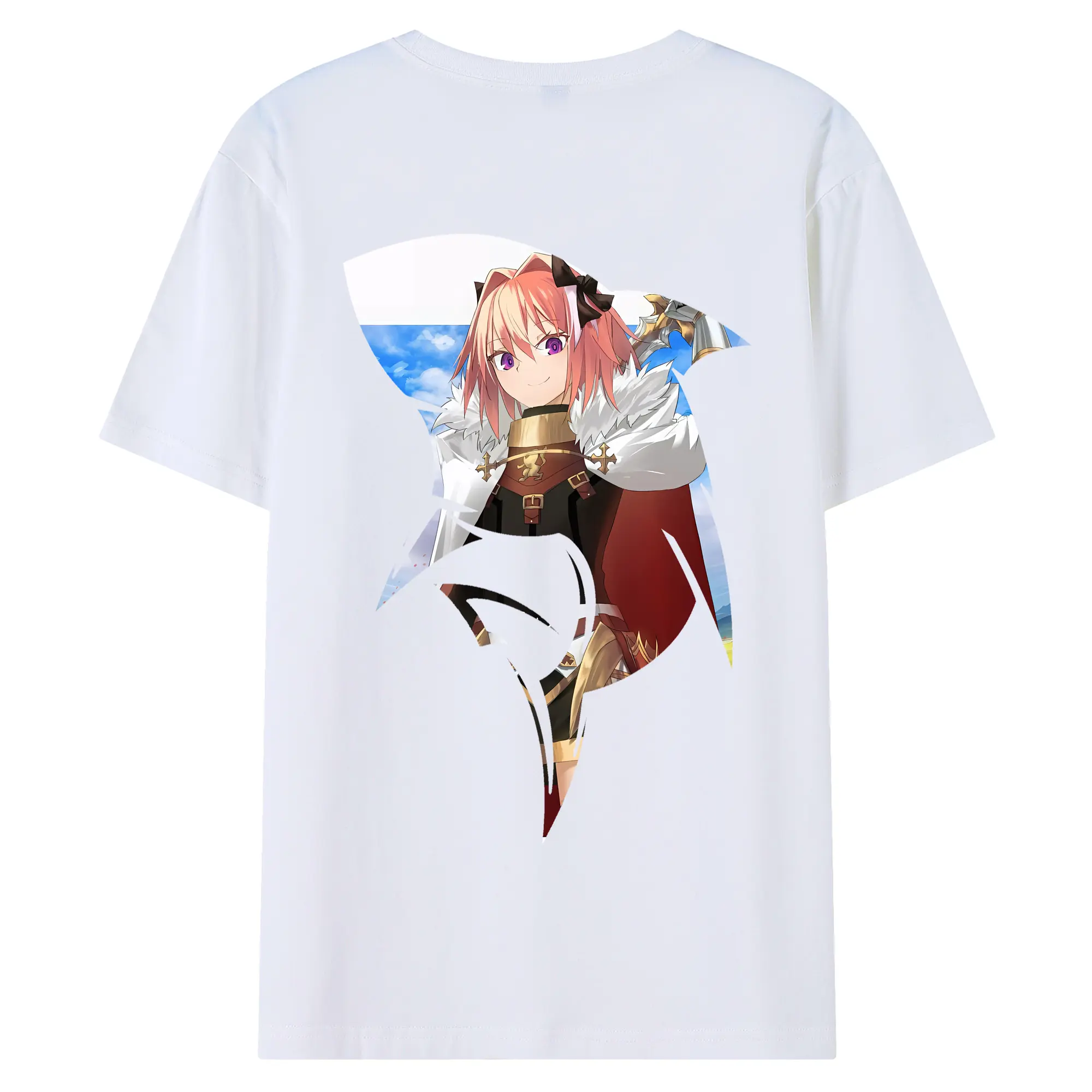 FGO グッズ,アストルフォ - 綿100％ 半袖Tシャツ ・ バックプリント ・ 快適 通気性 ・ 日常使い 散歩 スポーツ用