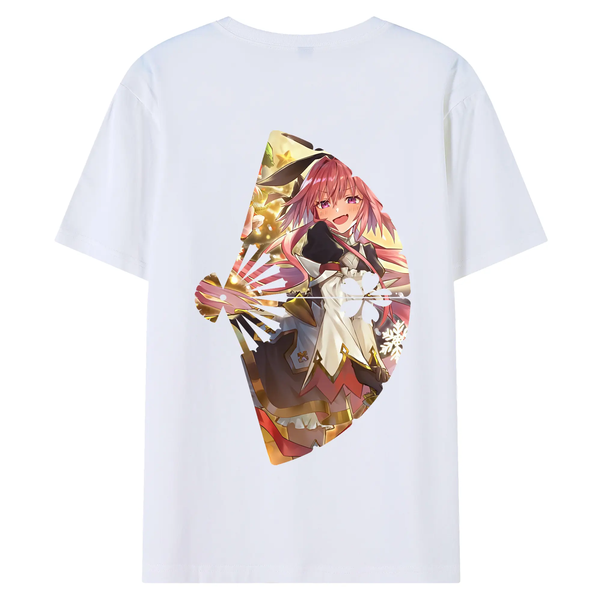 FGO グッズ,アストルフォ - 綿100％ 半袖Tシャツ ・ バックプリント ・ 快適 通気性 ・ 日常使い 散歩 スポーツ用