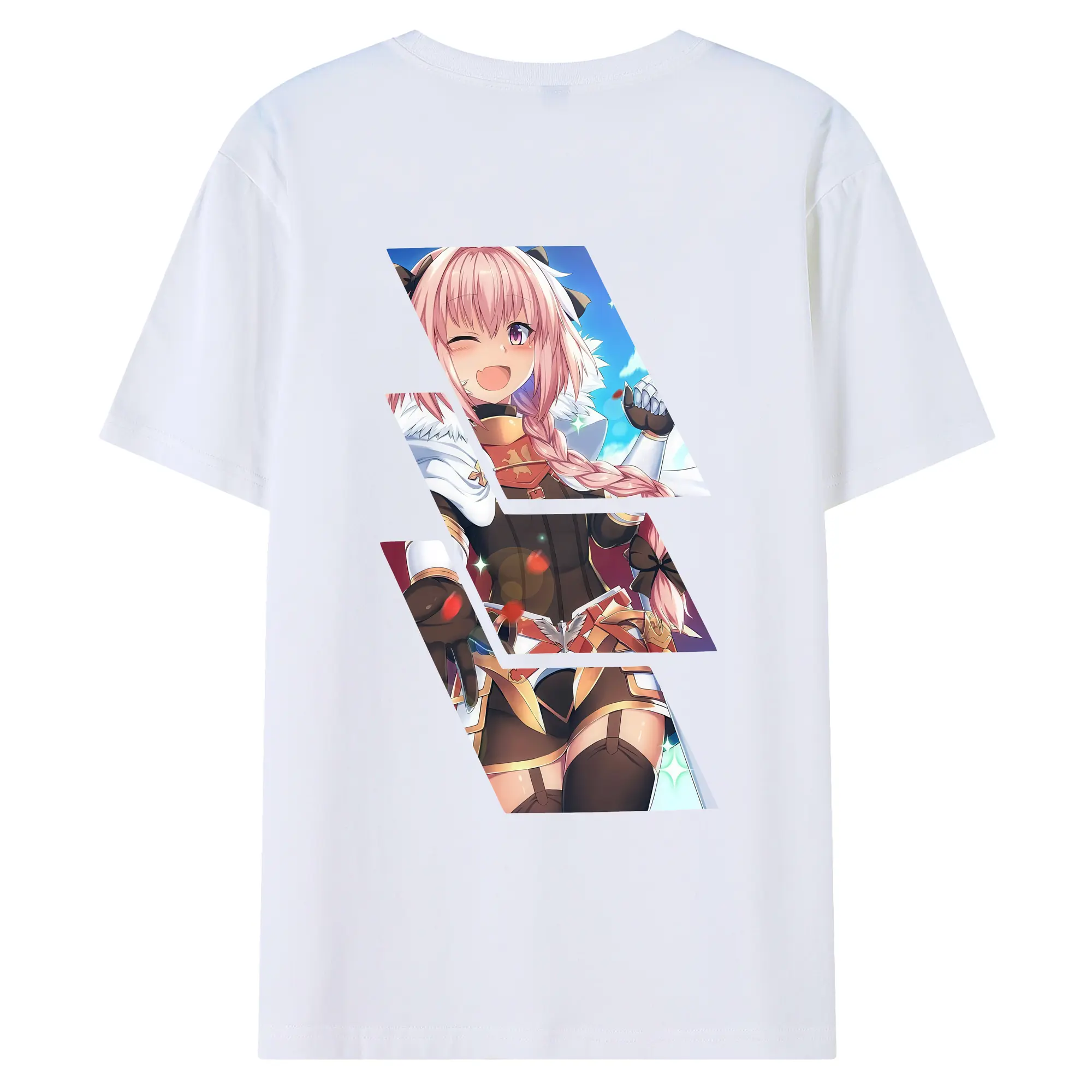 FGO グッズ,アストルフォ - 綿100％ 半袖Tシャツ ・ バックプリント ・ 快適 通気性 ・ 日常使い 散歩 スポーツ用