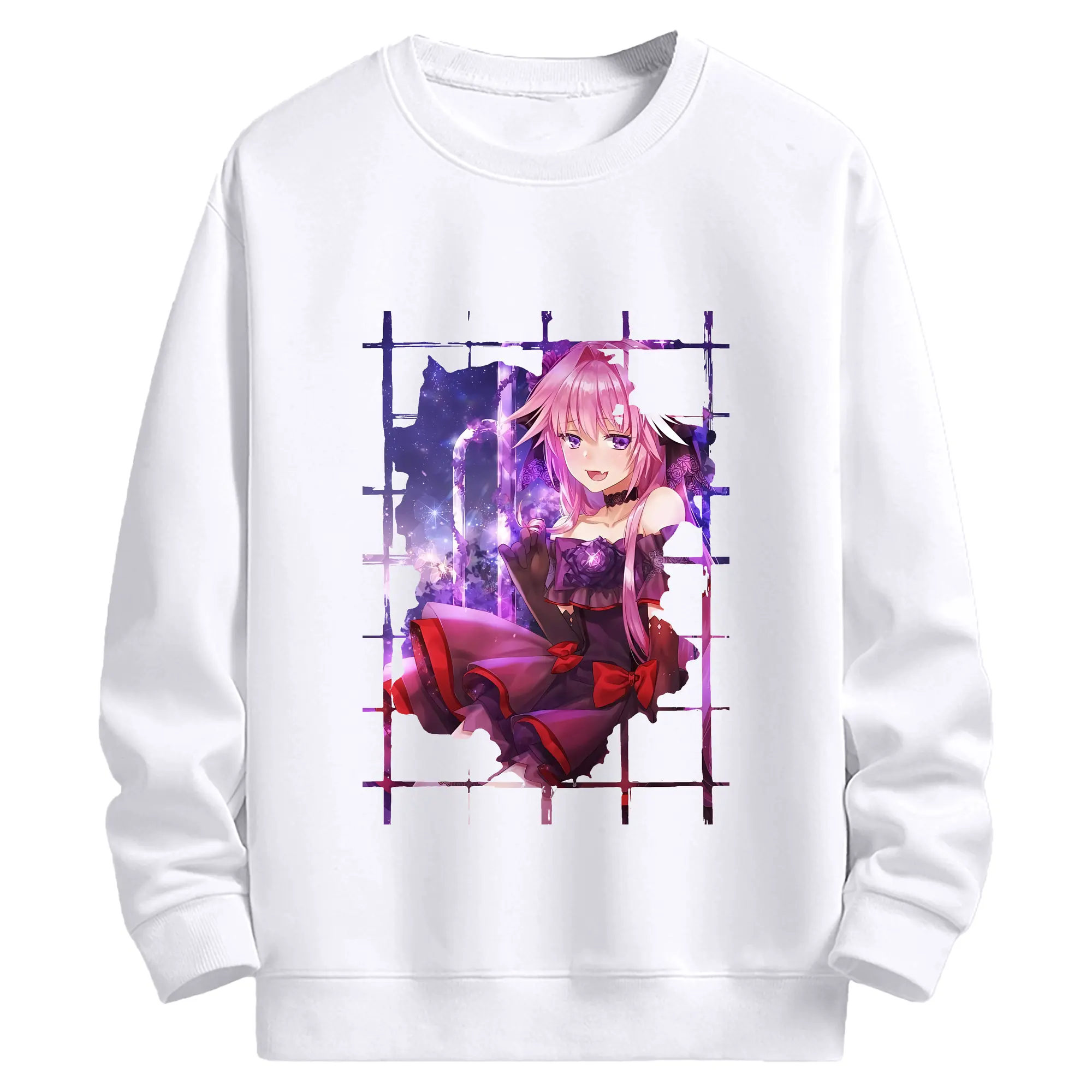 FGO グッズ,アストルフォ - 高品質 クルーネック スウェット ・ コットン59％ ポリエステル41％ ・ ユニセックス 長袖 トレーナー ・ カジュアル デイリー スポーツ 散歩用