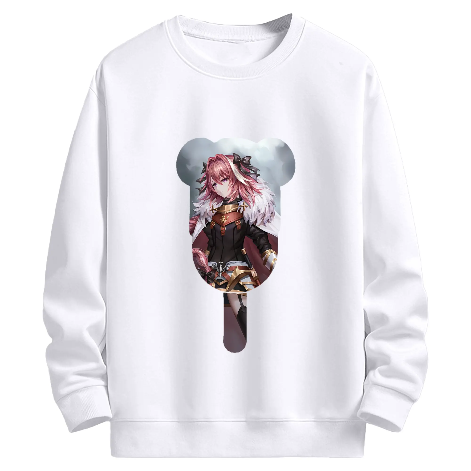 FGO グッズ,アストルフォ - 高品質 クルーネック スウェット ・ コットン59％ ポリエステル41％ ・ ユニセックス 長袖 トレーナー ・ カジュアル デイリー スポーツ 散歩用