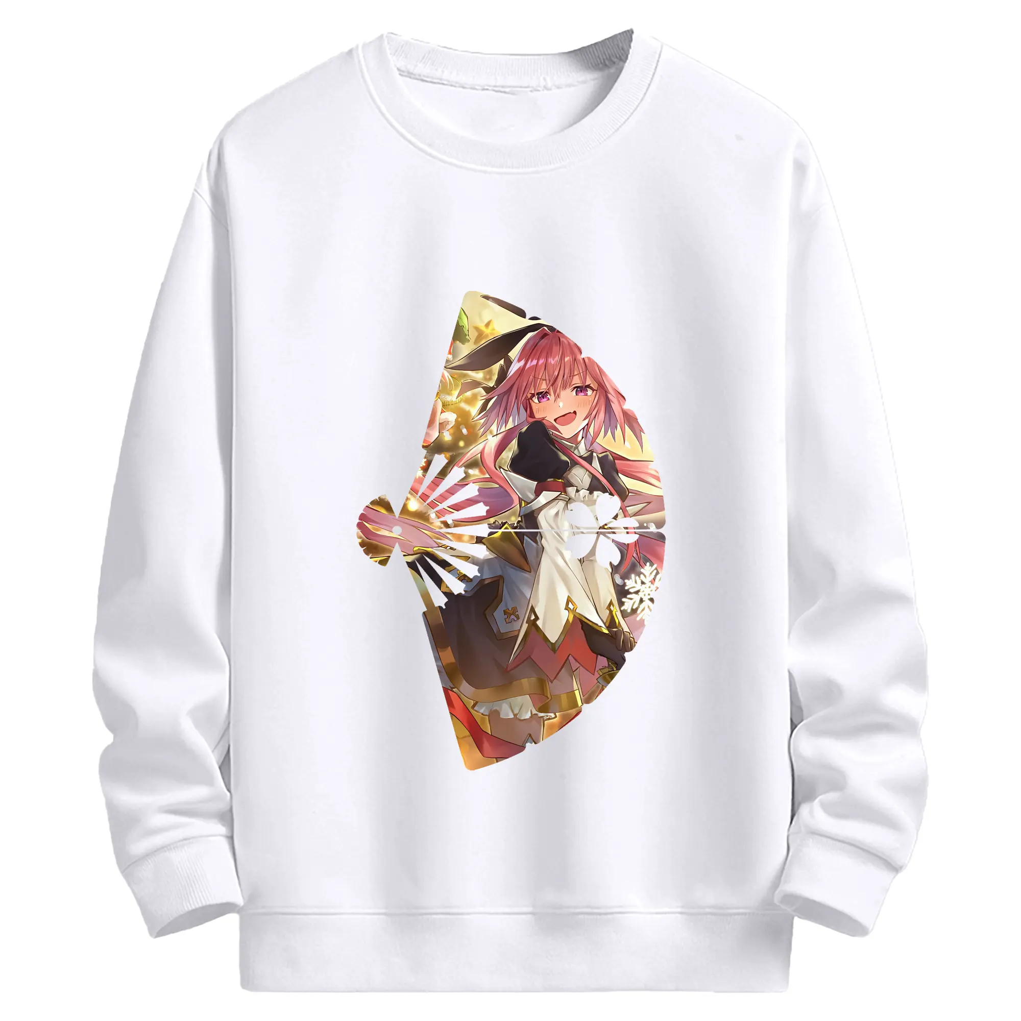 FGO グッズ,アストルフォ - 高品質 クルーネック スウェット ・ コットン59％ ポリエステル41％ ・ ユニセックス 長袖 トレーナー ・ カジュアル デイリー スポーツ 散歩用