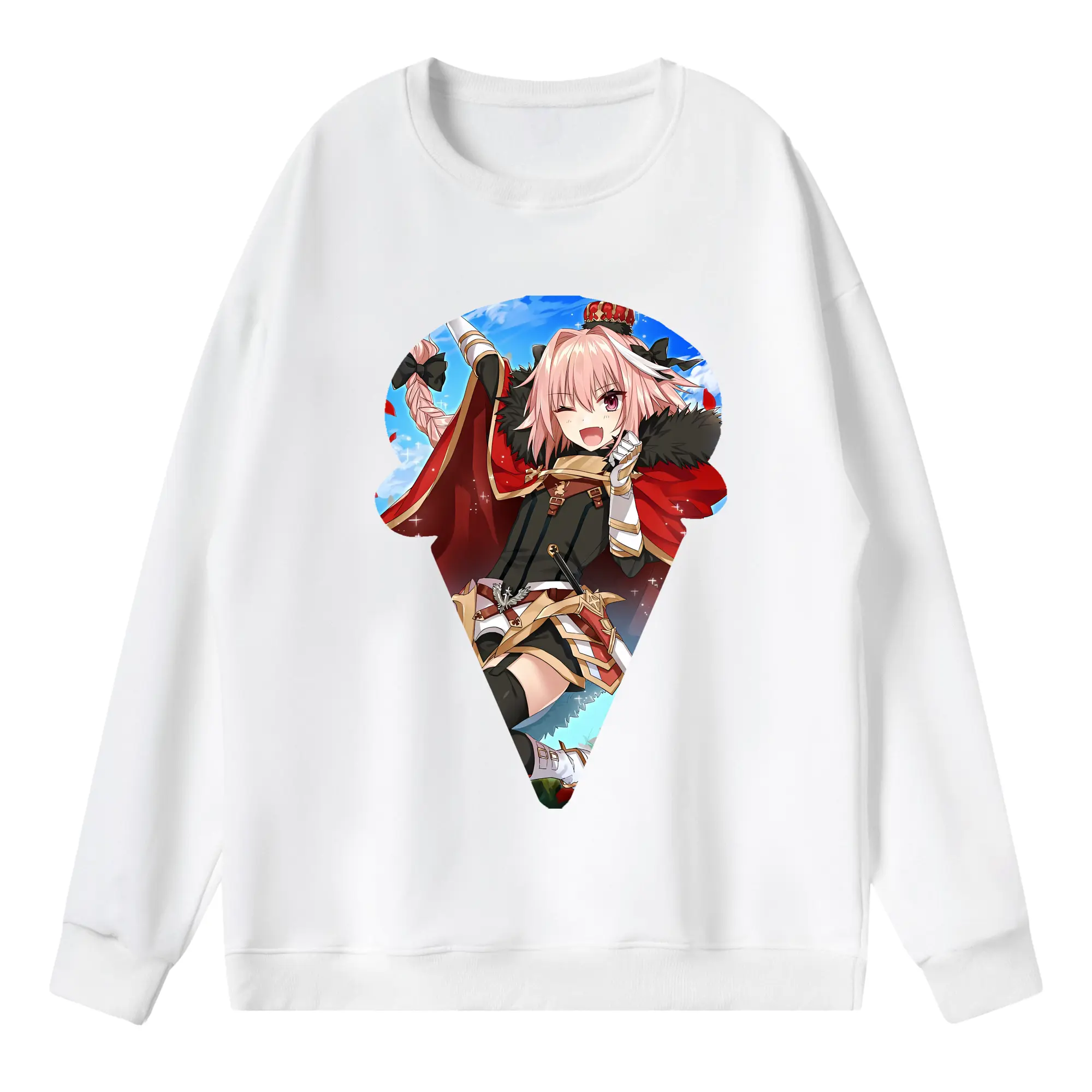 FGO グッズ,アストルフォ - 薄手 クルーネック スウェット 裏毛260g · ポリエステル 春秋向け カジュアル 男女兼用 · トレーナー デイリー スポーツ 散歩に最適