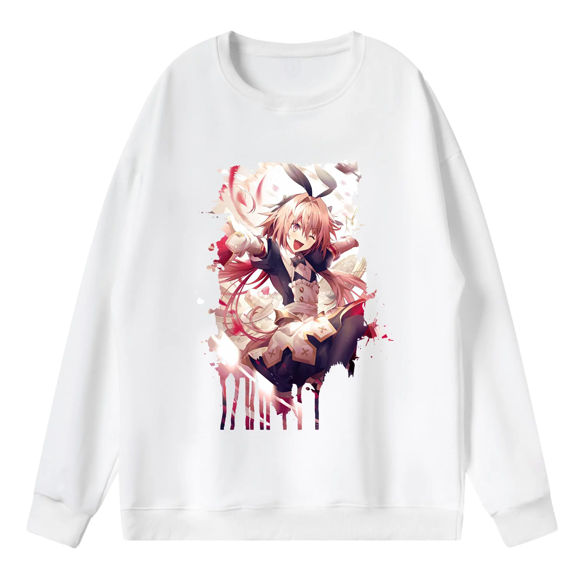 FGO グッズ,アストルフォ - 薄手 クルーネック スウェット 裏毛260g · ポリエステル 春秋向け カジュアル 男女兼用 · トレーナー デイリー スポーツ 散歩に最適