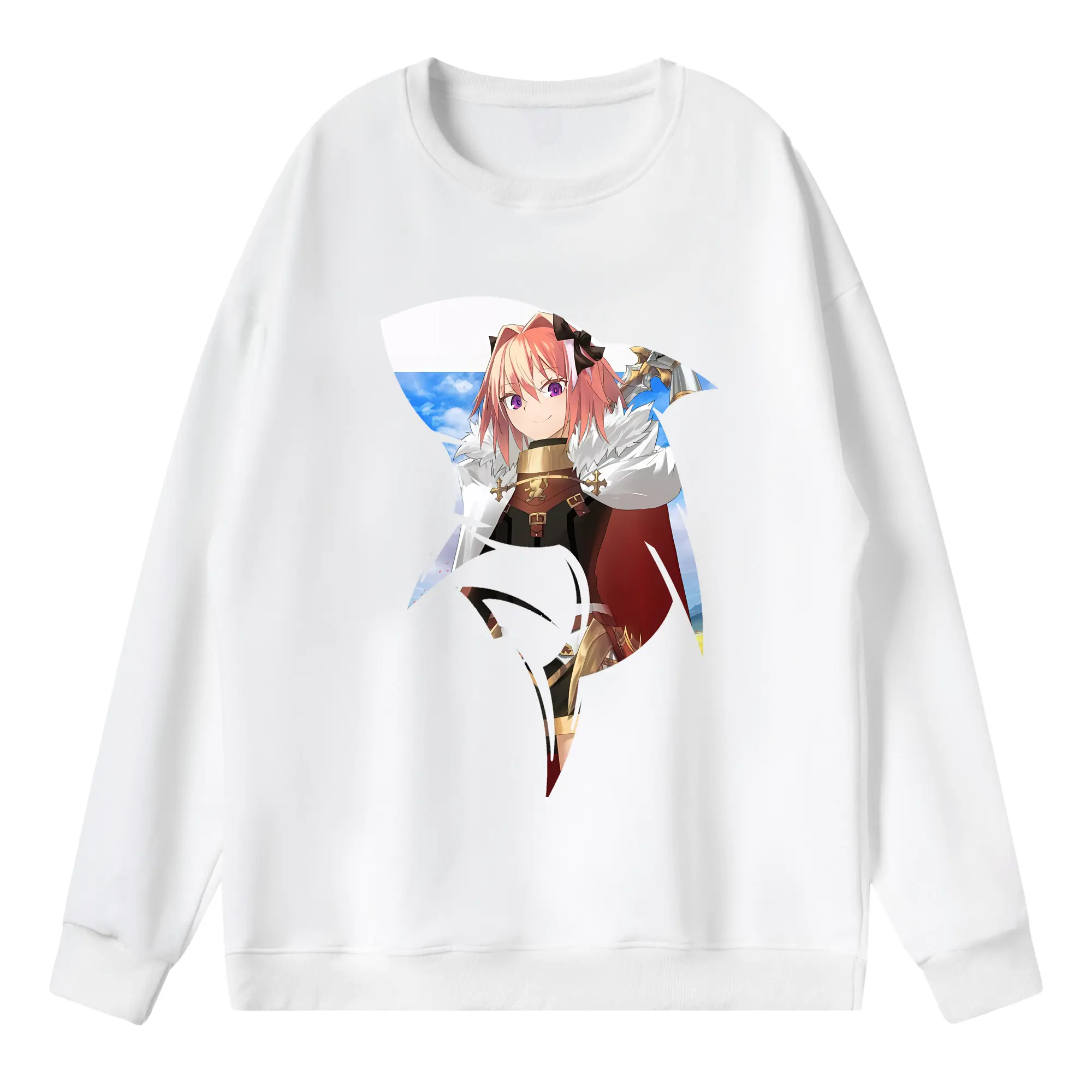 FGO グッズ,アストルフォ - 薄手 クルーネック スウェット 裏毛260g · ポリエステル 春秋向け カジュアル 男女兼用 · トレーナー デイリー スポーツ 散歩に最適