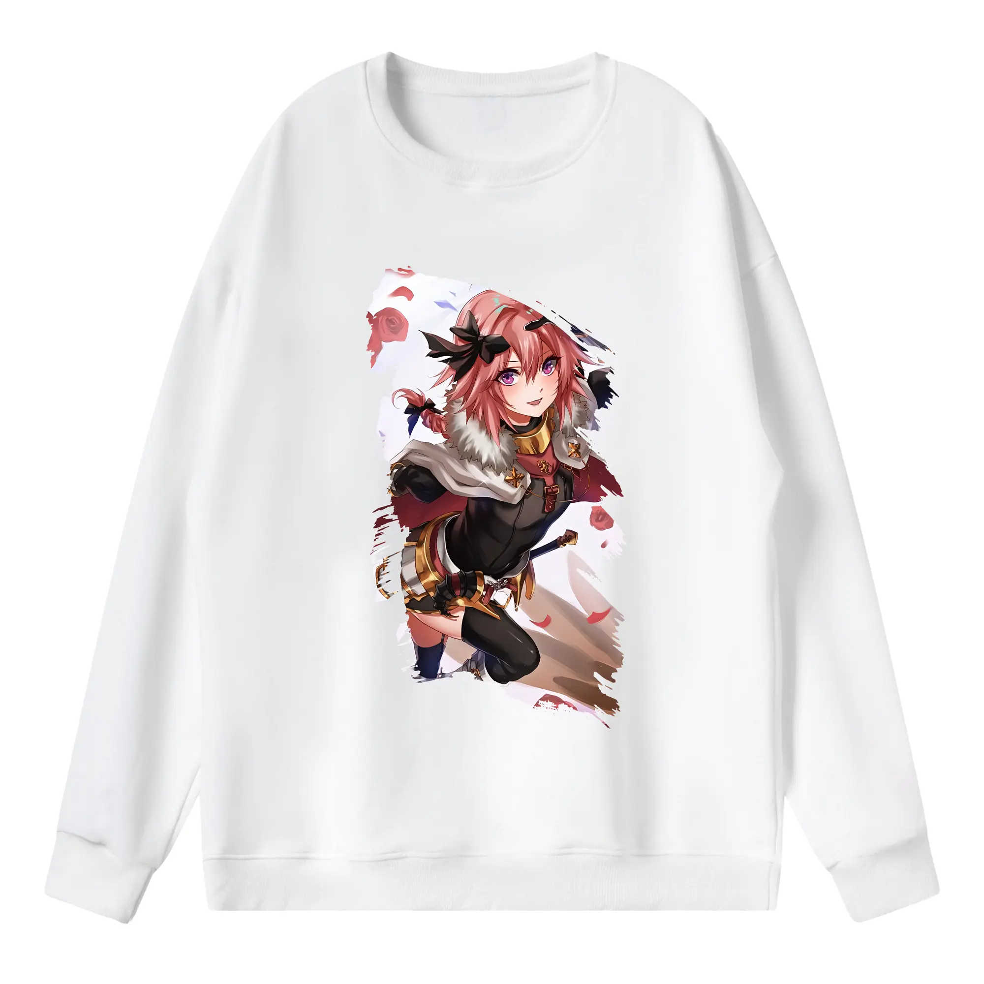 FGO グッズ,アストルフォ - 薄手 クルーネック スウェット 裏毛260g · ポリエステル 春秋向け カジュアル 男女兼用 · トレーナー デイリー スポーツ 散歩に最適