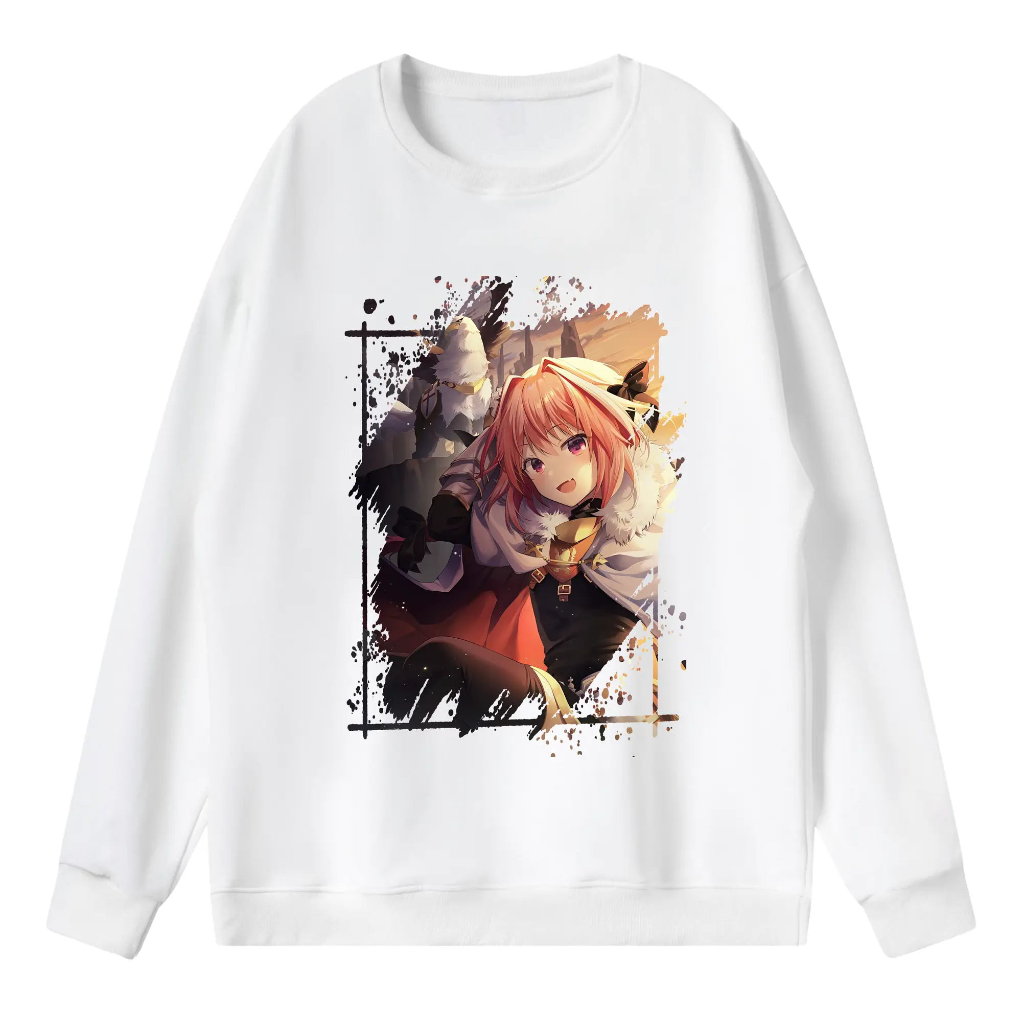 FGO グッズ,アストルフォ - 薄手 クルーネック スウェット 裏毛260g · ポリエステル 春秋向け カジュアル 男女兼用 · トレーナー デイリー スポーツ 散歩に最適