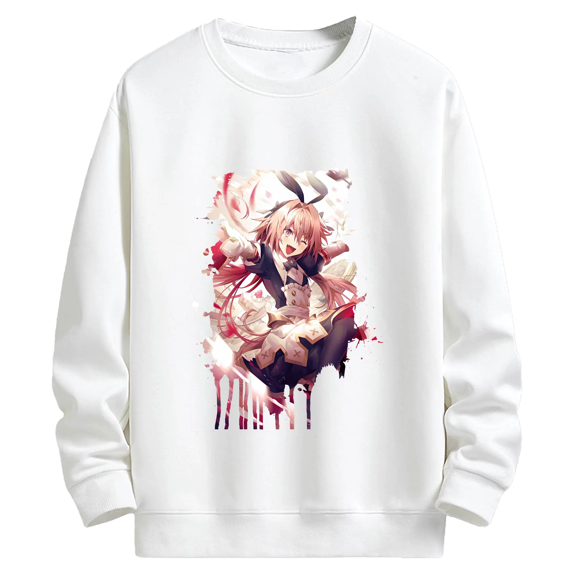 FGO グッズ,アストルフォ - キッズ クルーネックスウェットシャツ ・ フロントプリント ・ 綿80％ ポリエステル20％ ・ 快適 通学 スポーツ 日常使い お散歩用