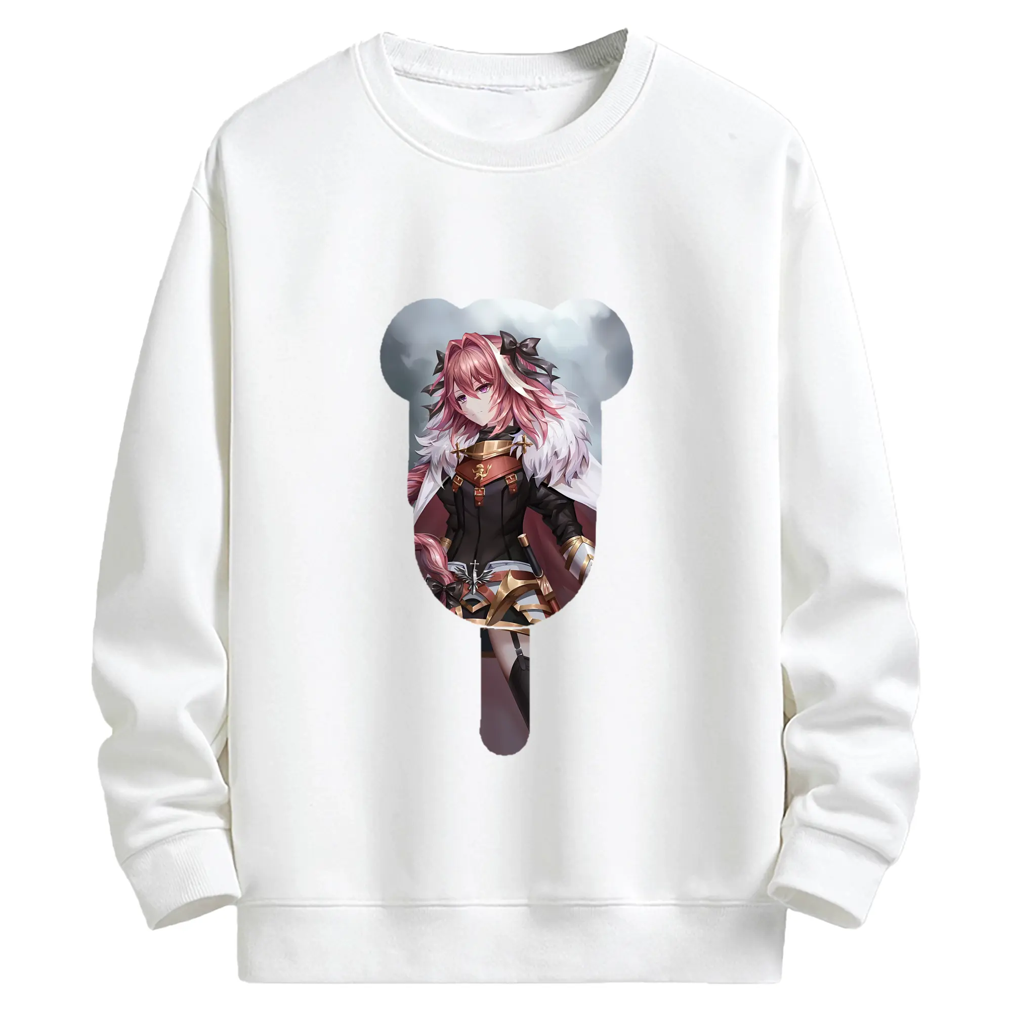 FGO グッズ,アストルフォ - キッズ クルーネックスウェットシャツ ・ フロントプリント ・ 綿80％ ポリエステル20％ ・ 快適 通学 スポーツ 日常使い お散歩用