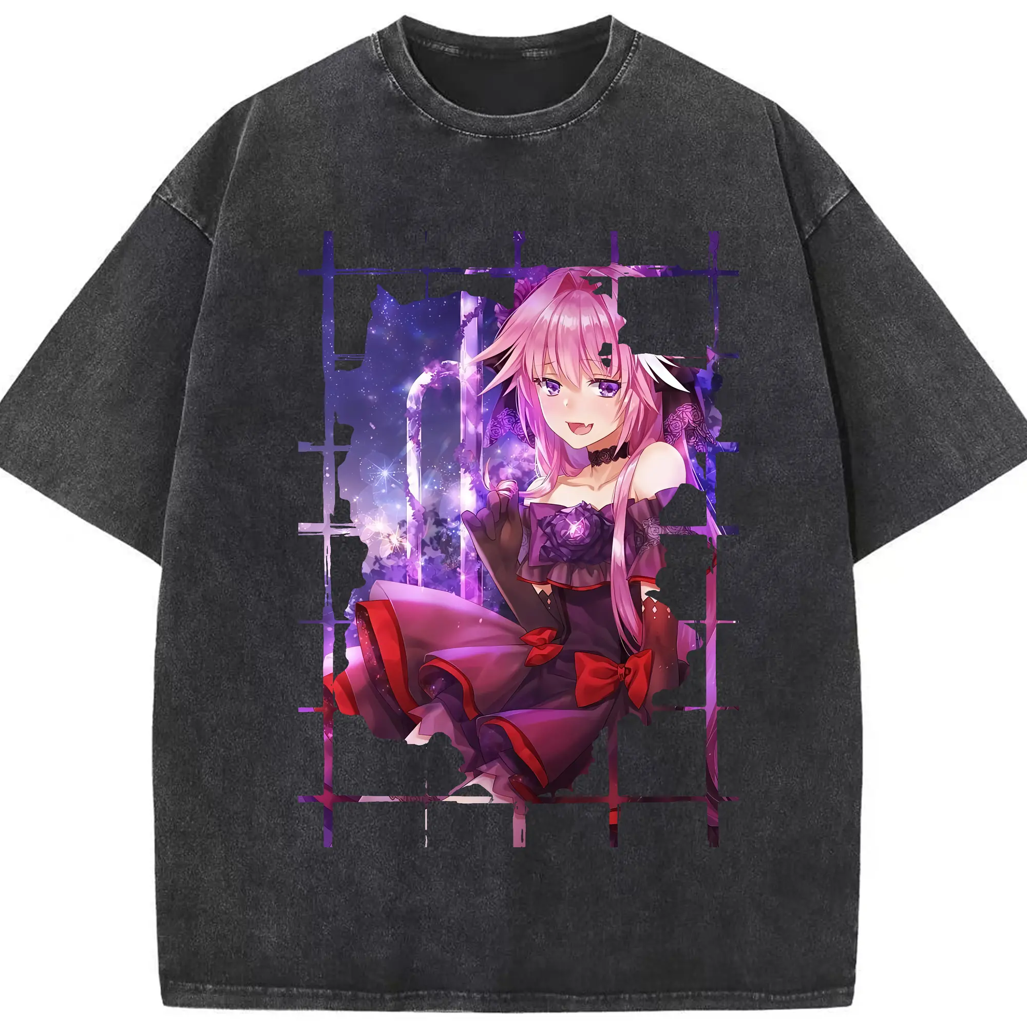 FGO グッズ,アストルフォ - 綿100％ ヴィンテージ風 半袖Tシャツ ・ フロントプリント ・ 柔らか肌触り ・ 通気性 快適 ・ スポーツ カジュアル 外出用