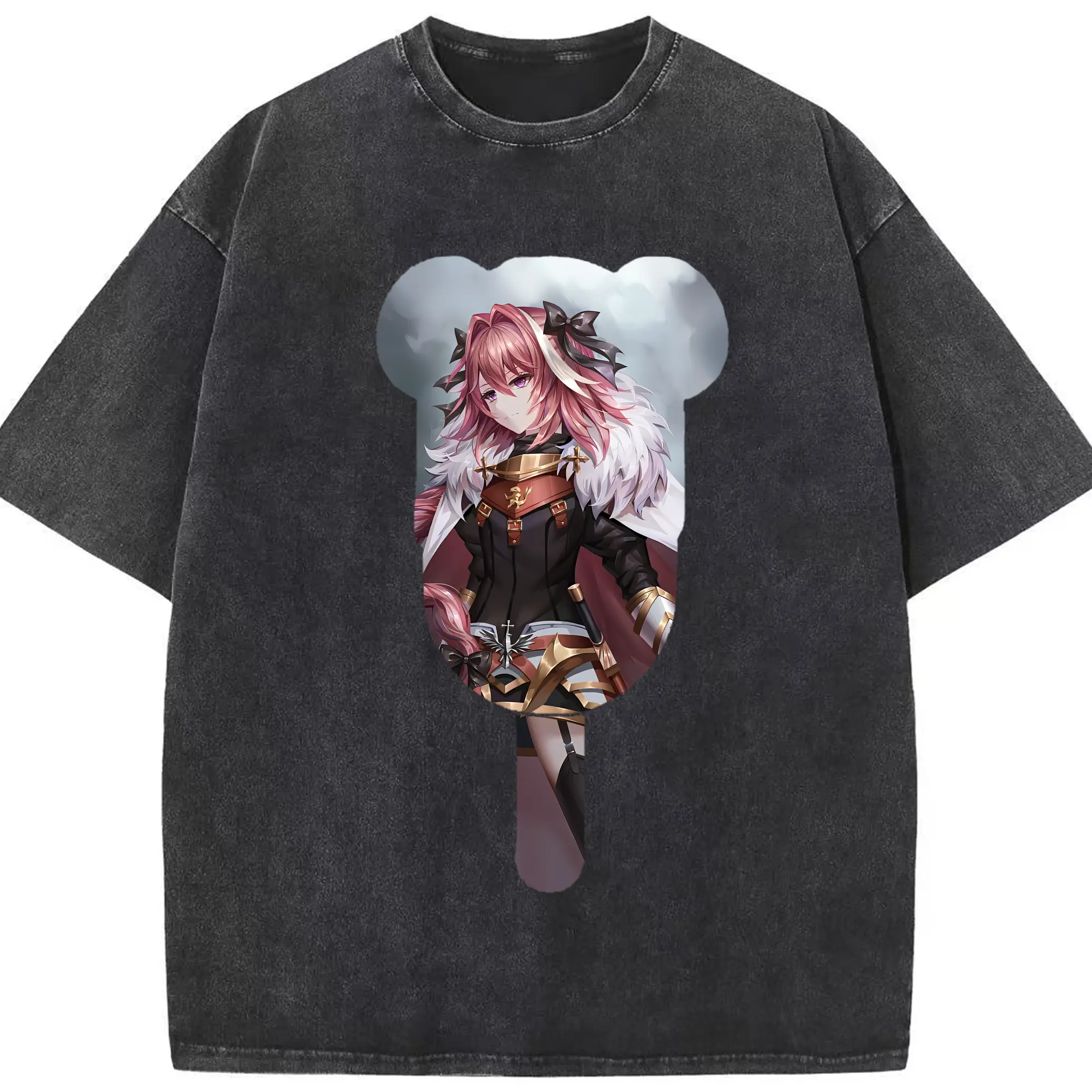 FGO グッズ,アストルフォ - 綿100％ ヴィンテージ風 半袖Tシャツ ・ フロントプリント ・ 柔らか肌触り ・ 通気性 快適 ・ スポーツ カジュアル 外出用