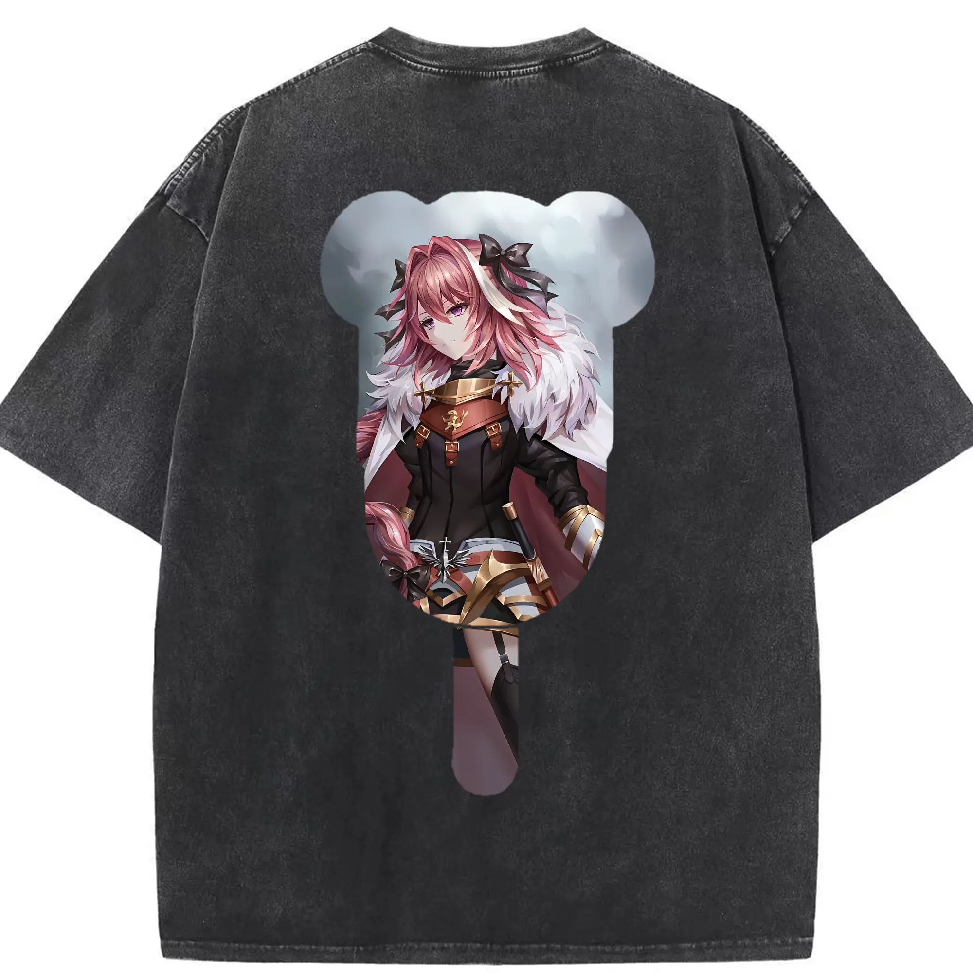FGO グッズ,アストルフォ - 綿100％ ヴィンテージ風 半袖Tシャツ ・ 背面プリント ・ 柔らか肌触り ・ 通気性 快適 ・ スポーツ カジュアル 外出用
