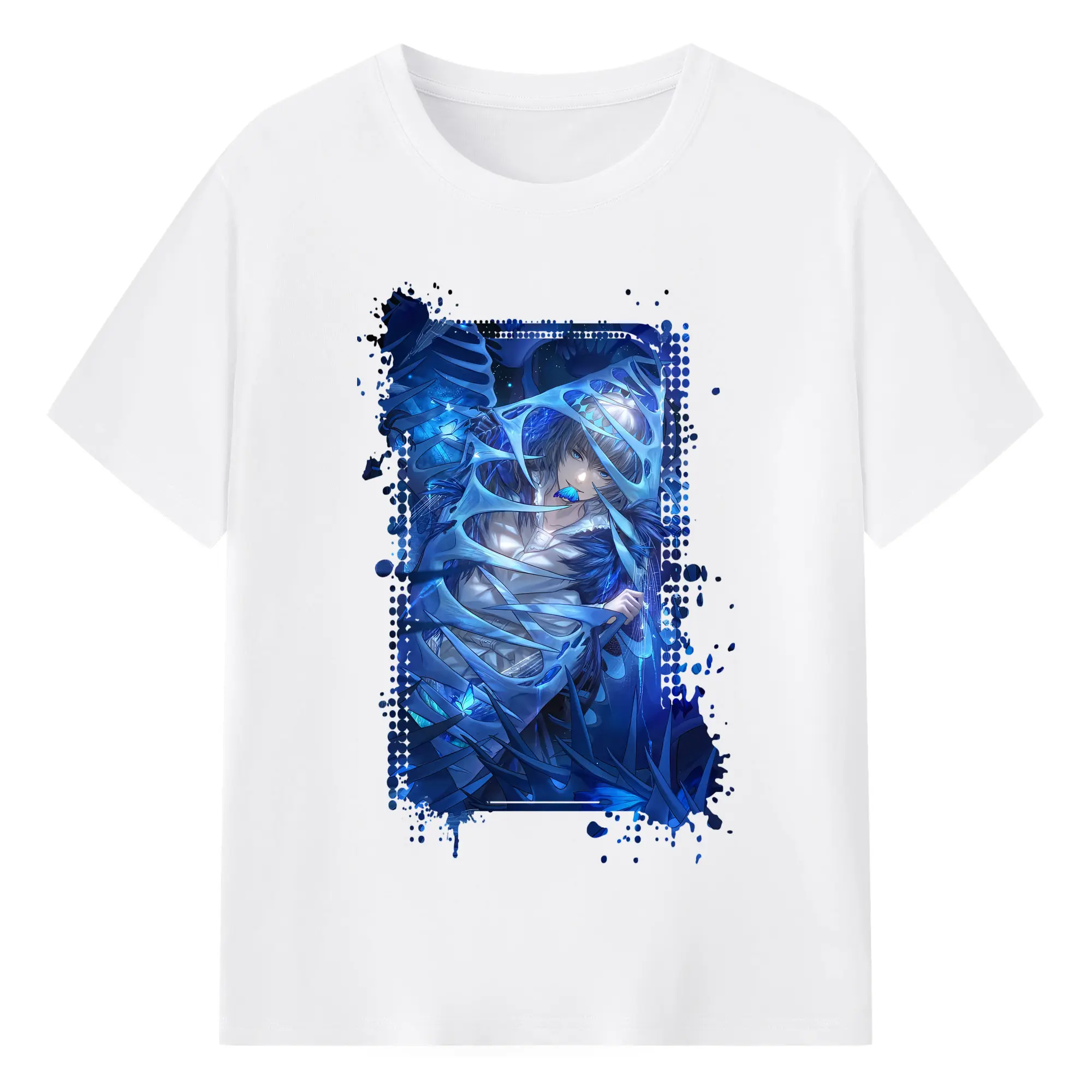 FGO グッズ,オベロン - 綿100％ 半袖Tシャツ ・ フロントプリント ・ 快適 通気性 ・ 日常使い 散歩 スポーツ用