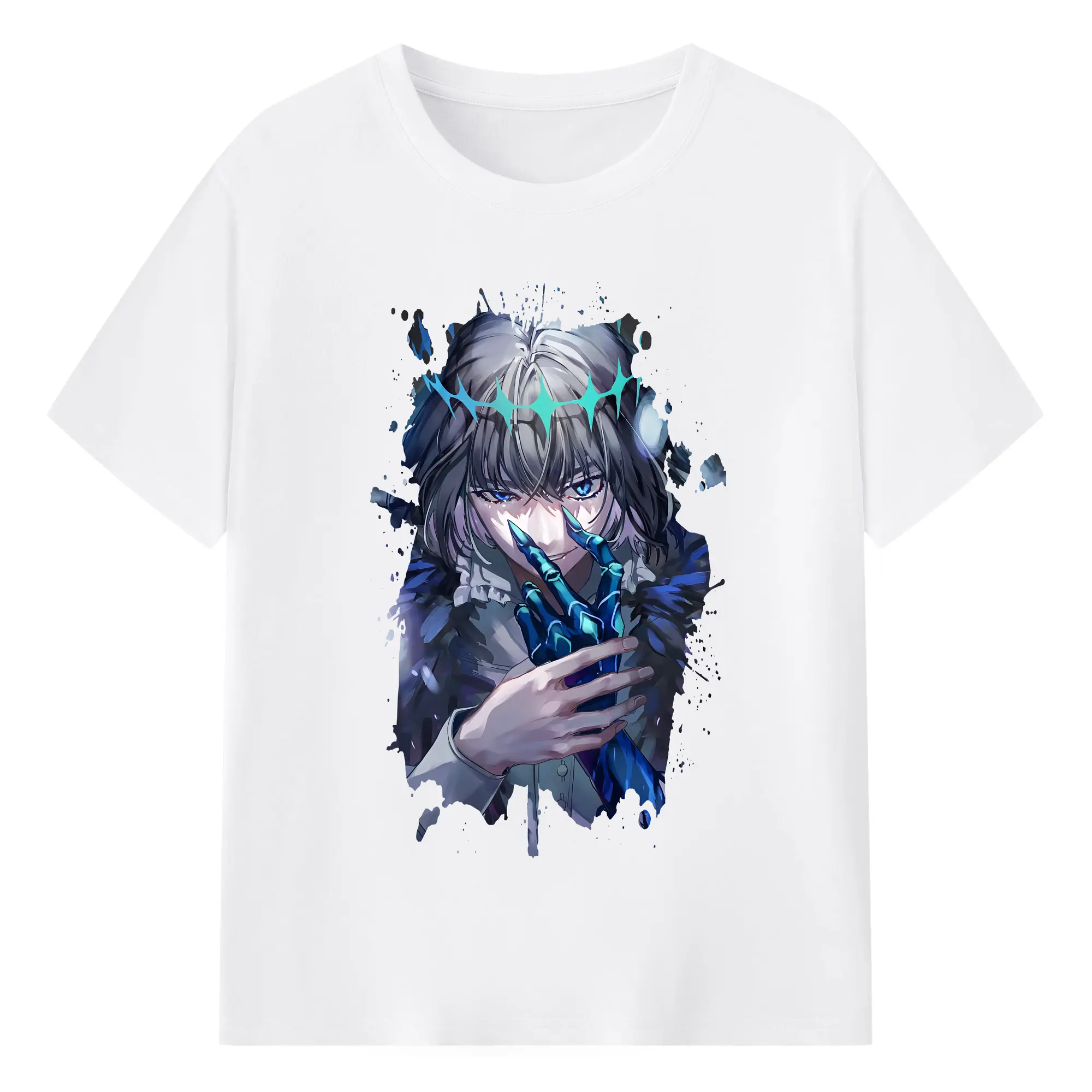 FGO グッズ,オベロン - 綿100％ 半袖Tシャツ ・ フロントプリント ・ 快適 通気性 ・ 日常使い 散歩 スポーツ用