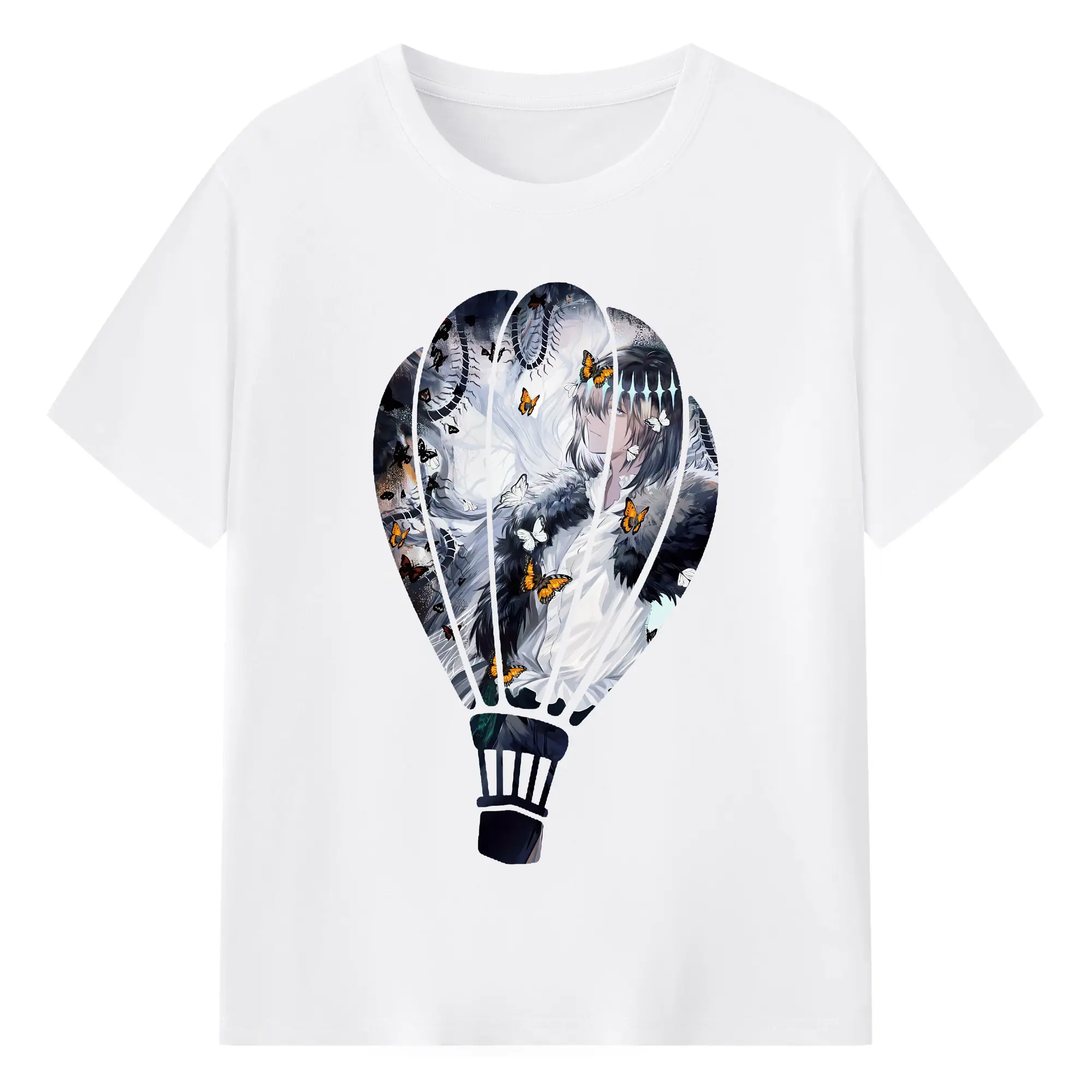 FGO グッズ,オベロン - 綿100％ 半袖Tシャツ ・ フロントプリント ・ 快適 通気性 ・ 日常使い 散歩 スポーツ用